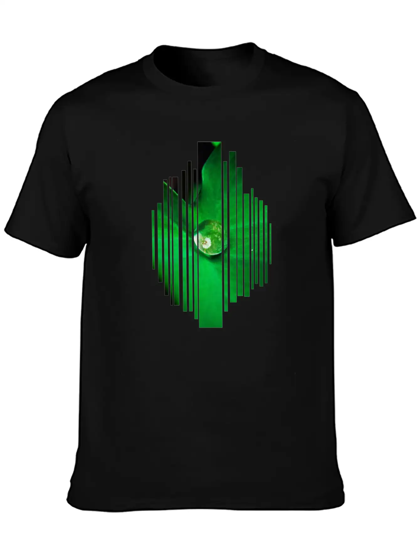 Drop Leaf Green Nature Dew Plain Eco Gift Idea Unisex Short Sleeve Soft Cotton T-Shirt – Casual Everyday Wear