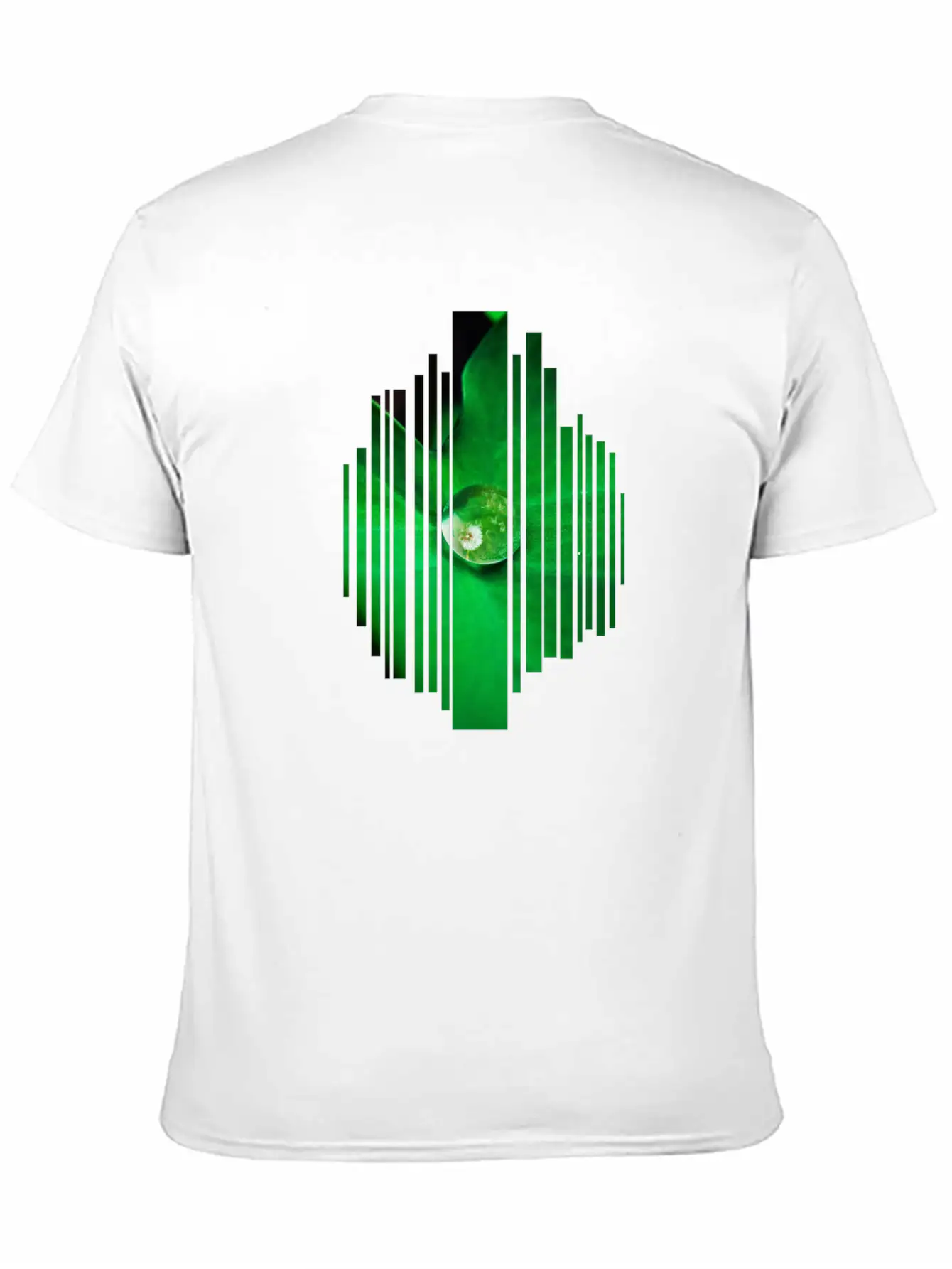 Drop Leaf Green Nature Dew Plain Eco Gift Idea Unisex Short Sleeve Soft Cotton T-Shirt – Casual Everyday Wear