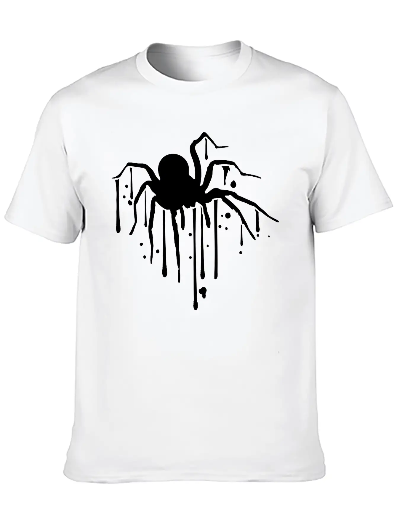 Drop Spider Blood Graffiti Design Clip Art Logo Di Stylish Everyday T-Shirt – Unisex Basic Cotton Tee