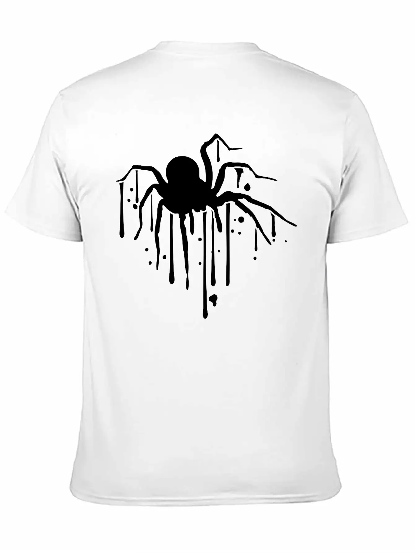 Drop Spider Blood Graffiti Design Clip Art Logo Di Stylish Everyday T-Shirt – Unisex Basic Cotton Tee