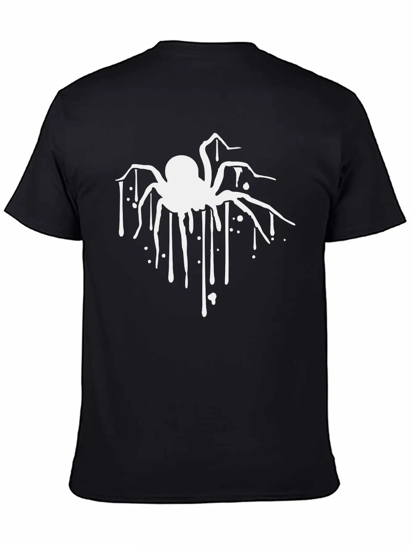 Drop Spider Blood Graffiti Design Clip Art Logo Di Stylish Everyday T-Shirt – Unisex Basic Cotton Tee