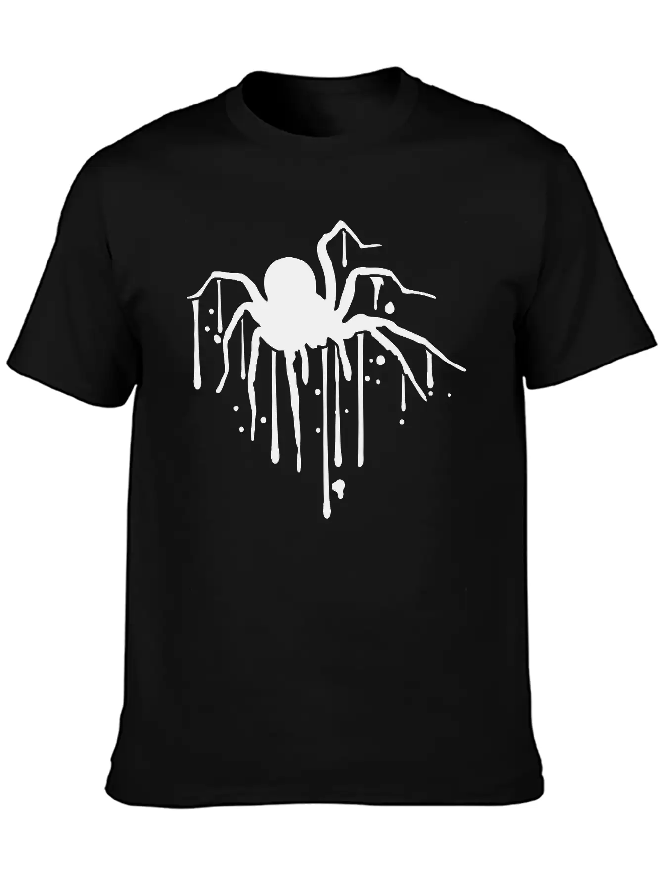 Drop Spider Blood Graffiti Design Clip Art Logo Di Stylish Everyday T-Shirt – Unisex Basic Cotton Tee