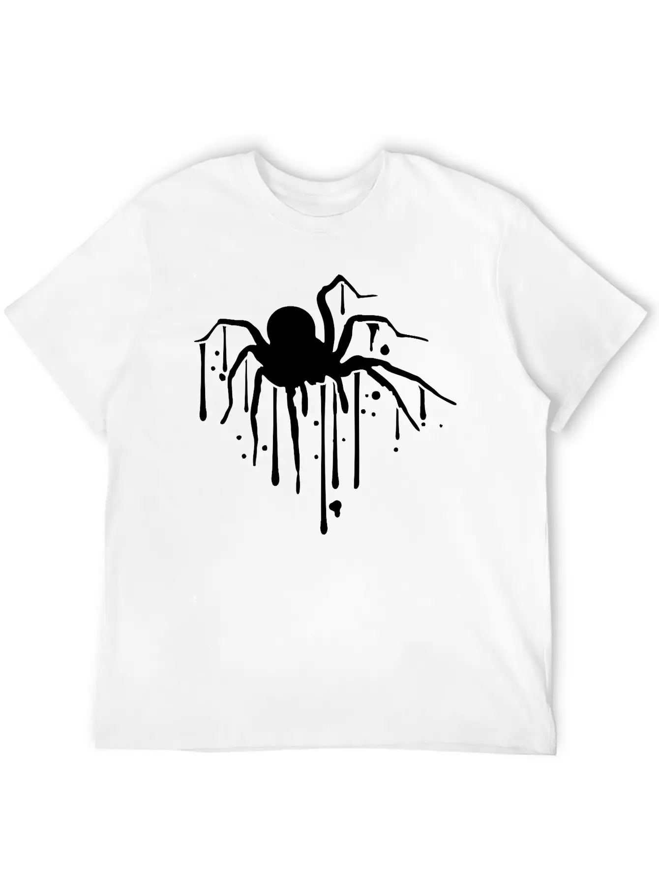 Drop Spider Blood Graffiti Design Clip Art Logo Di Stylish Everyday T-Shirt – Unisex Basic Cotton Tee