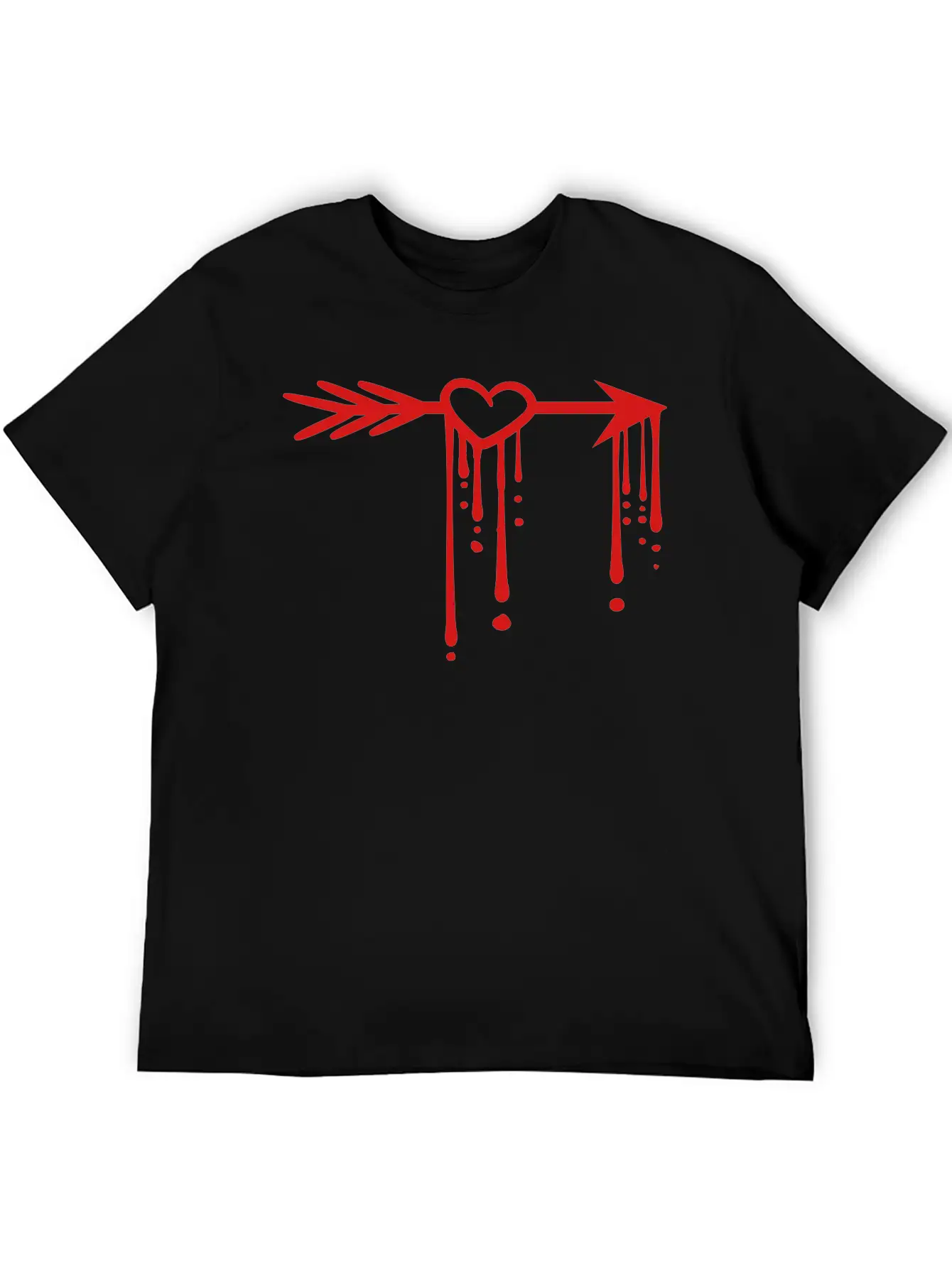 Drops Blood Graffiti In Love Heart Arrow Love Shoo Stylish Everyday T-Shirt – Unisex Basic Cotton Tee