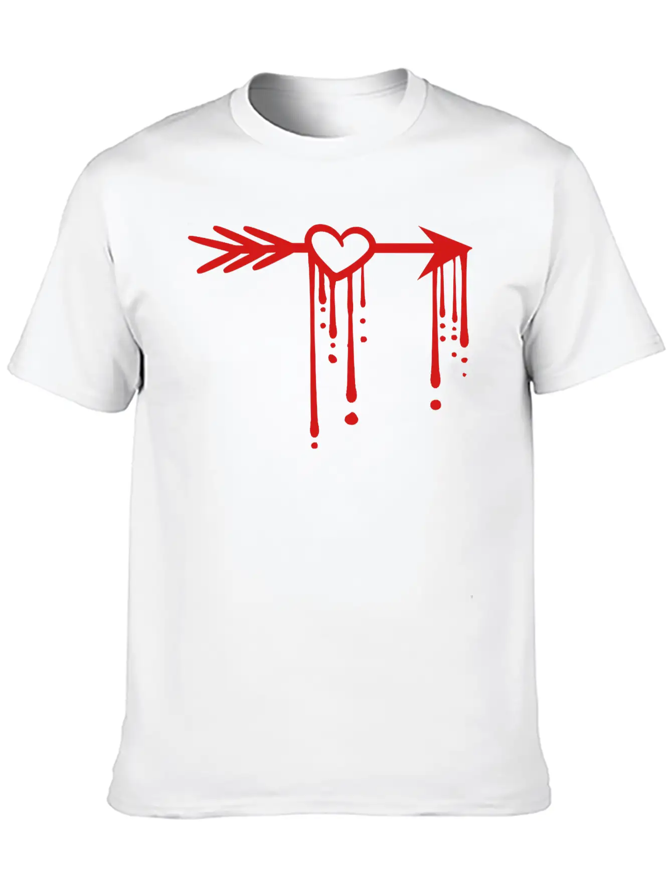 Drops Blood Graffiti In Love Heart Arrow Love Shoo Stylish Everyday T-Shirt – Unisex Basic Cotton Tee
