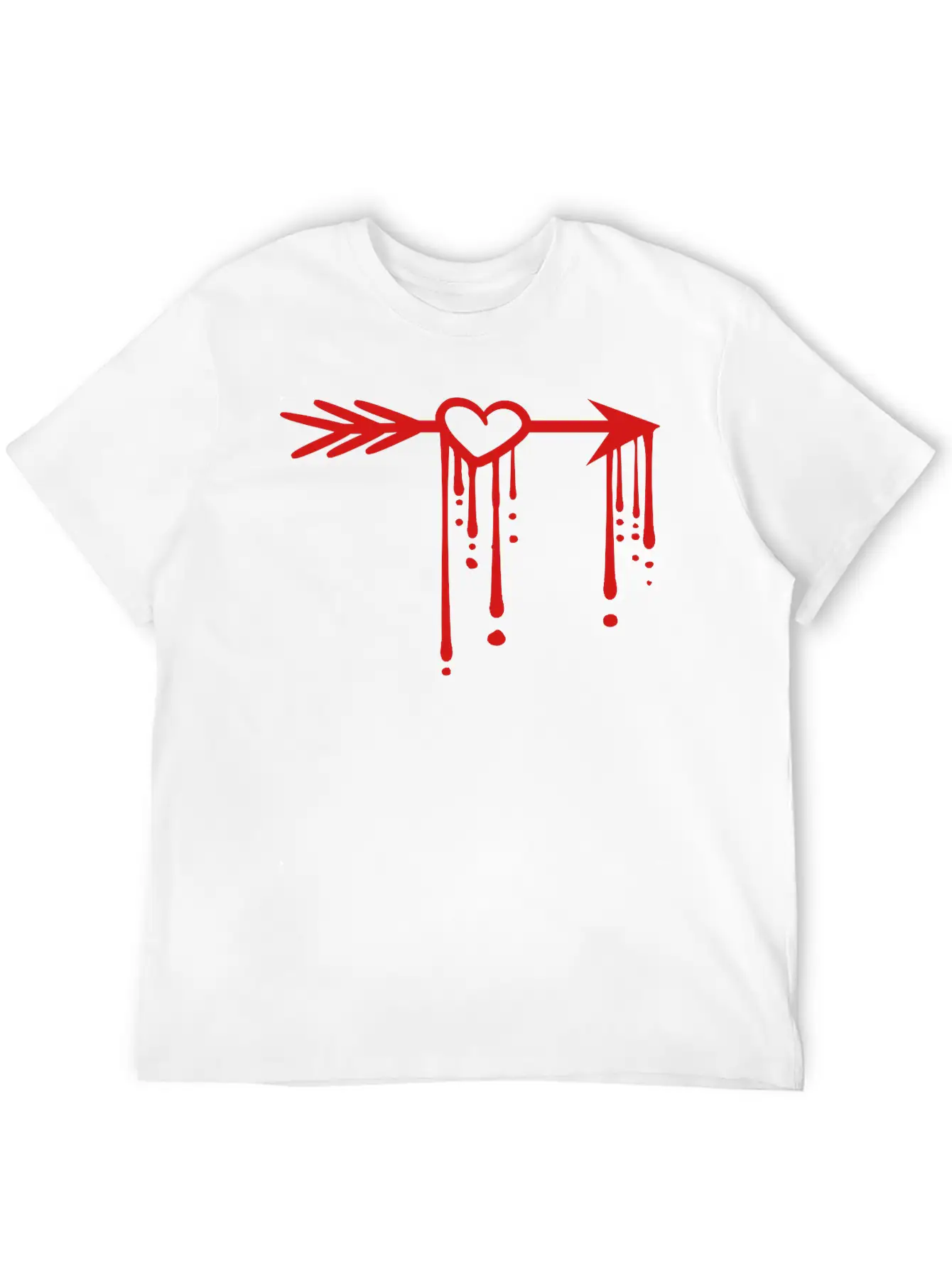 Drops Blood Graffiti In Love Heart Arrow Love Shoo Stylish Everyday T-Shirt – Unisex Basic Cotton Tee