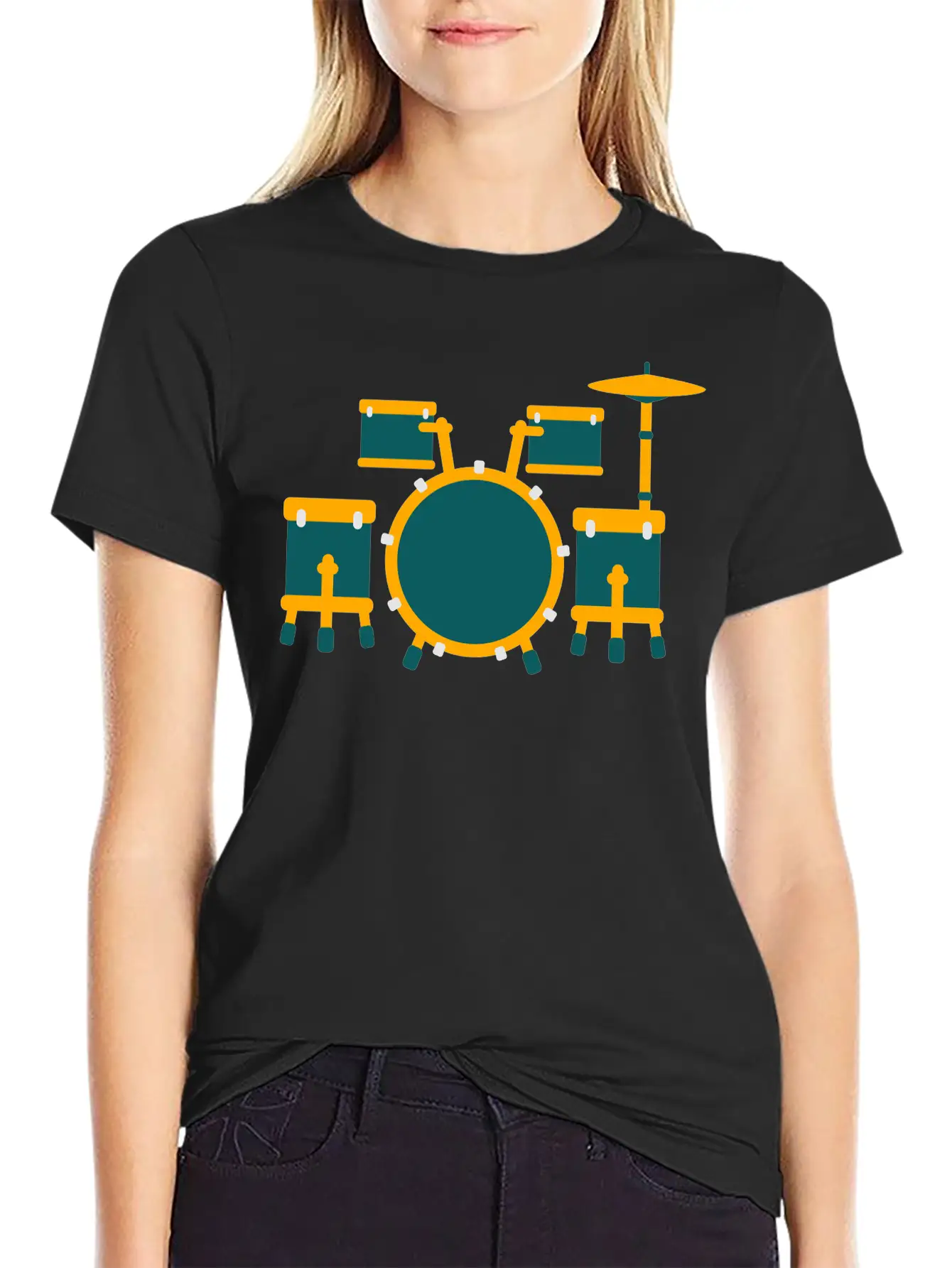Drum Unisex Short Sleeve Soft Cotton T-Shirt – Casual Everyday Wear