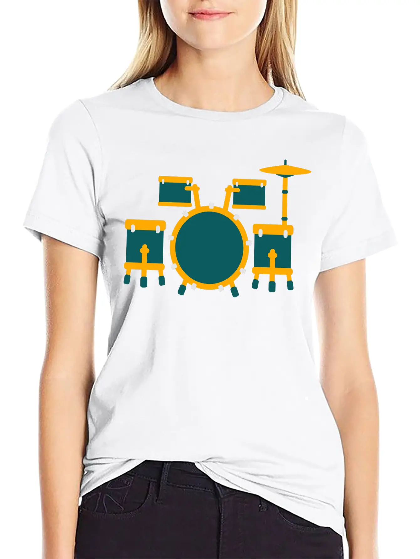 Drum Unisex Short Sleeve Soft Cotton T-Shirt – Casual Everyday Wear