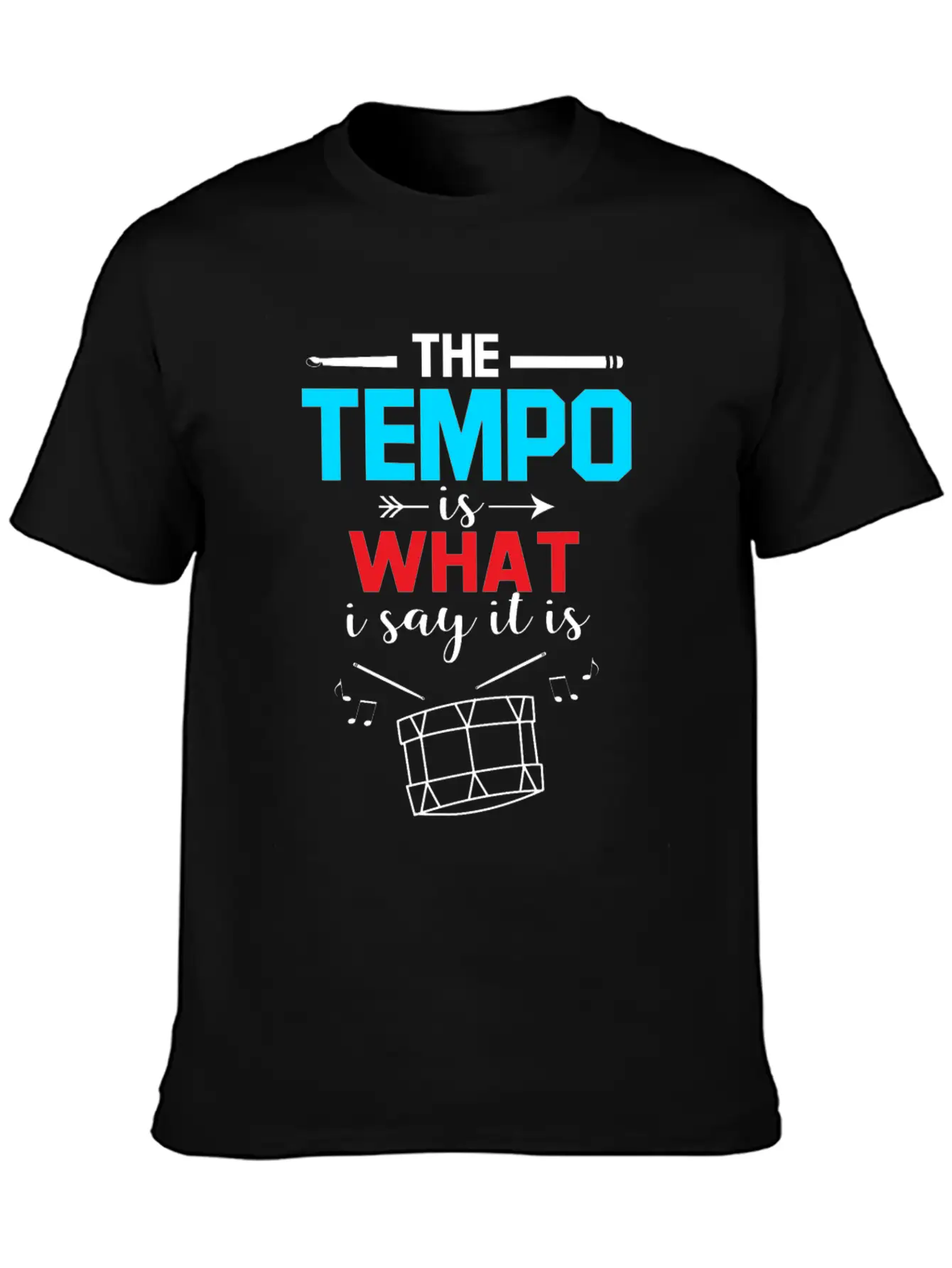 Drummer Drum Drumsticks Drumming Instrument Music Unisex Short Sleeve Soft Cotton T-Shirt – Casual Everyday Wear
