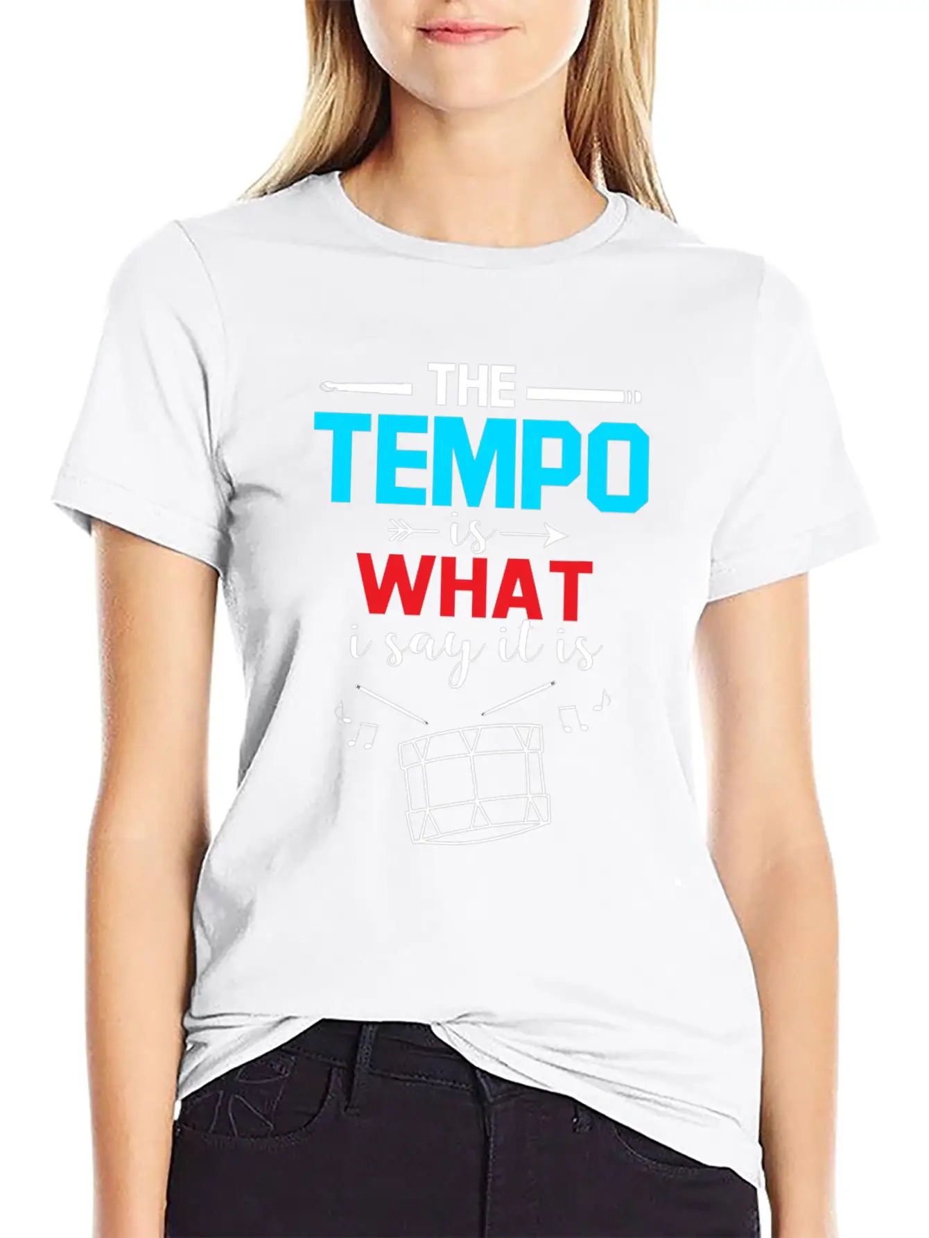 Drummer Drum Drumsticks Drumming Instrument Music Unisex Short Sleeve Soft Cotton T-Shirt – Casual Everyday Wear