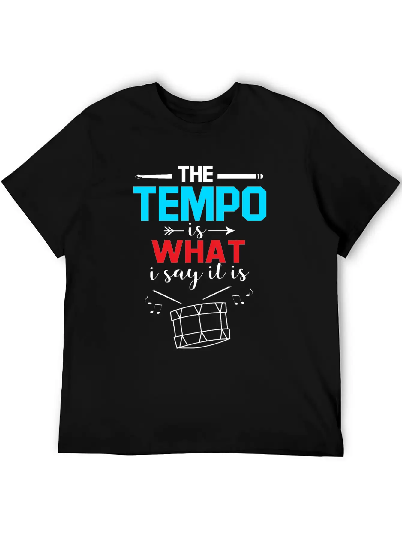 Drummer Drum Drumsticks Drumming Instrument Music Unisex Short Sleeve Soft Cotton T-Shirt – Casual Everyday Wear