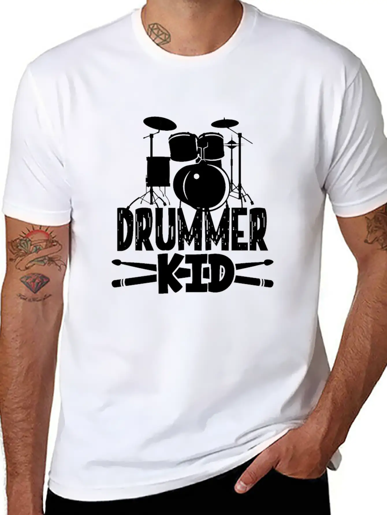 Drummer Kid Stylish Everyday T-Shirt – Unisex Basic Cotton Tee