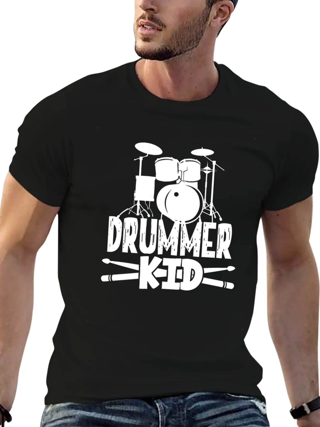 Drummer Kid Stylish Everyday T-Shirt – Unisex Basic Cotton Tee
