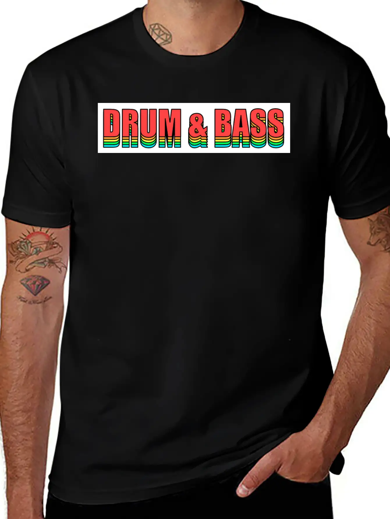 Drum'n'Bass Festival Electro Flash Party Unisex Short Sleeve Soft Cotton T-Shirt – Casual Everyday Wear
