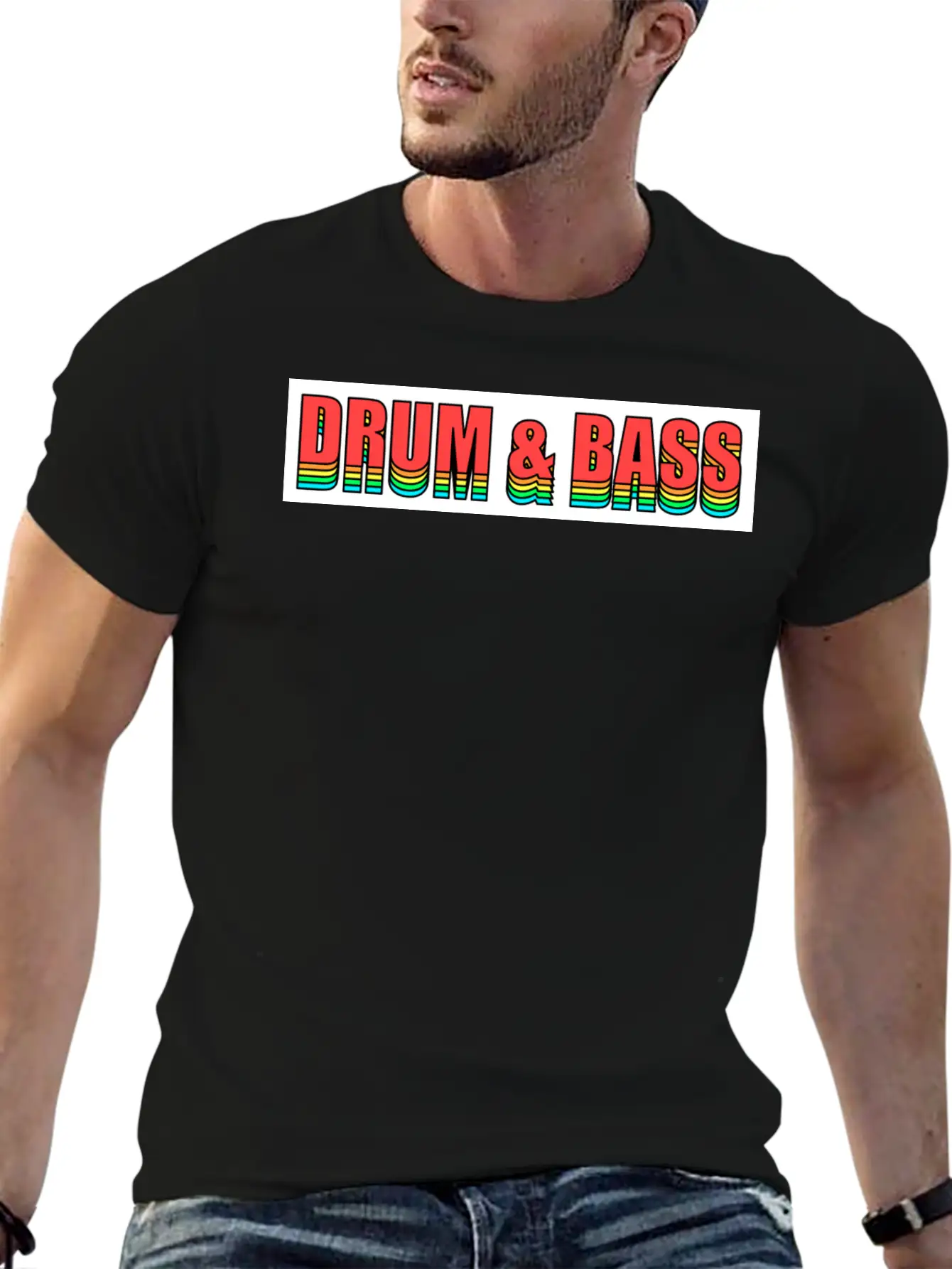 Drum'n'Bass Festival Electro Flash Party Unisex Short Sleeve Soft Cotton T-Shirt – Casual Everyday Wear