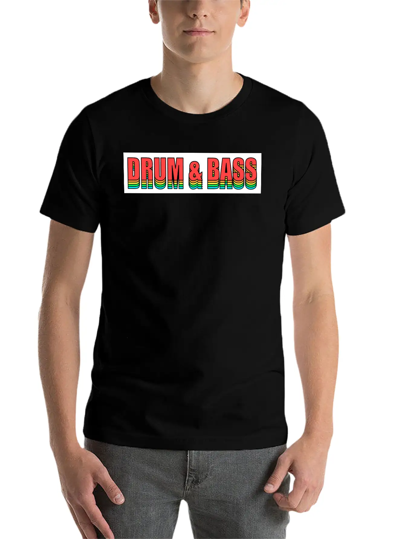 Drum'n'Bass Festival Electro Flash Party Unisex Short Sleeve Soft Cotton T-Shirt – Casual Everyday Wear
