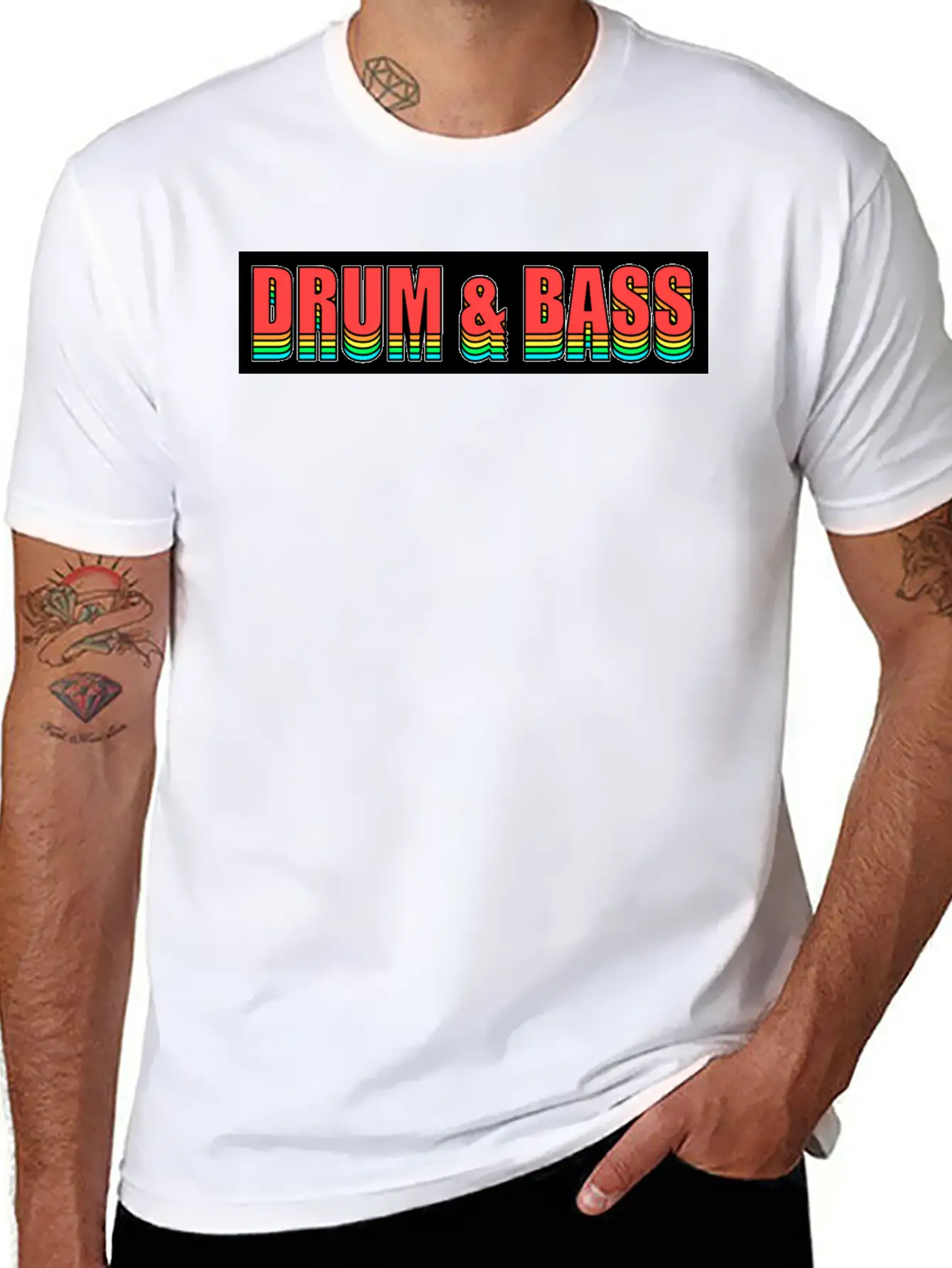 Drum'n'Bass Festival Electro Flash Party Unisex Short Sleeve Soft Cotton T-Shirt – Casual Everyday Wear