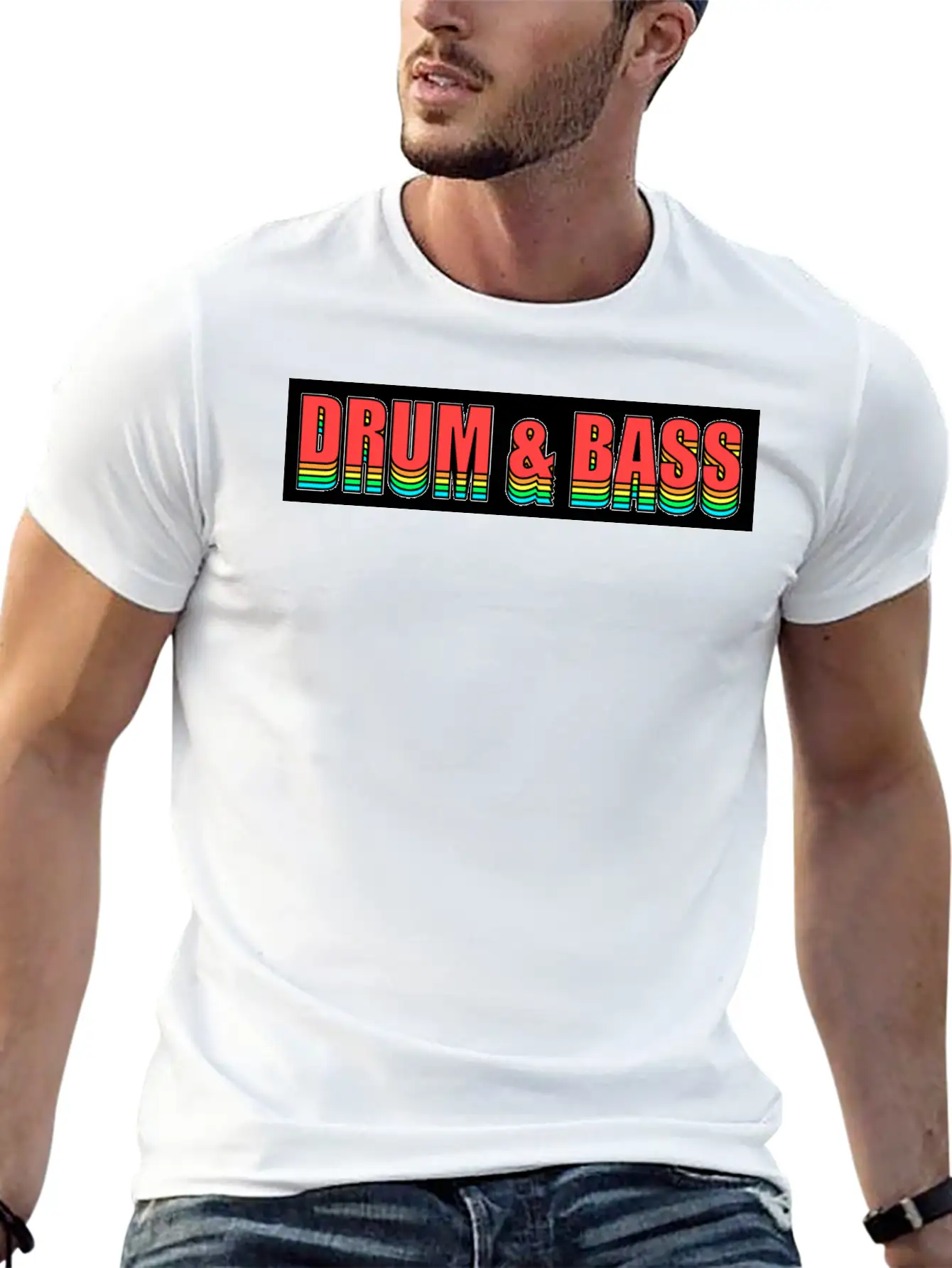 Drum'n'Bass Festival Electro Flash Party Unisex Short Sleeve Soft Cotton T-Shirt – Casual Everyday Wear