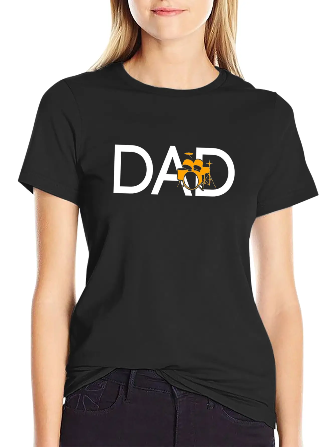 Drums Dad Unisex Short Sleeve Soft Cotton T-Shirt – Casual Everyday Wear