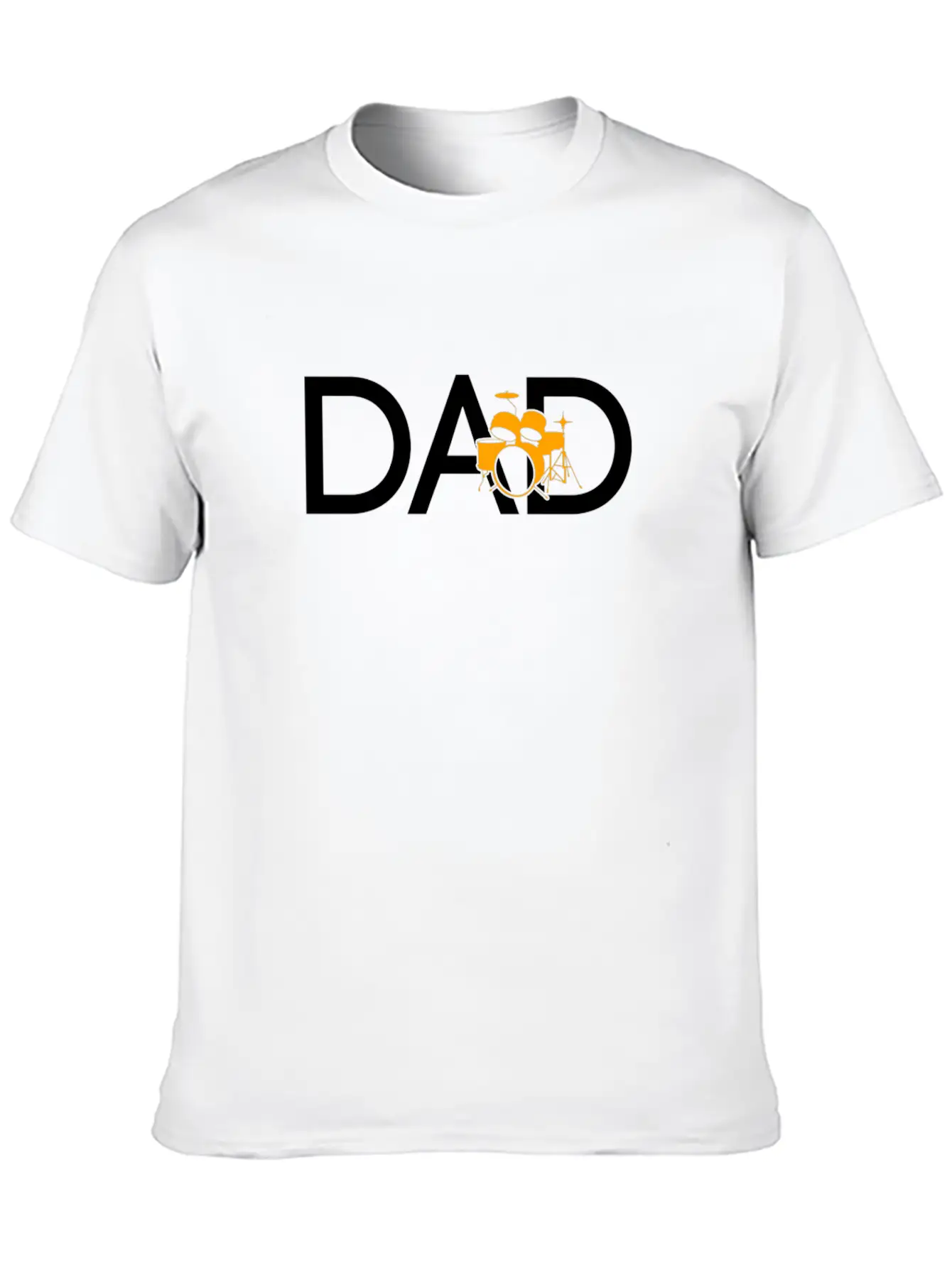 Drums Dad Unisex Short Sleeve Soft Cotton T-Shirt – Casual Everyday Wear