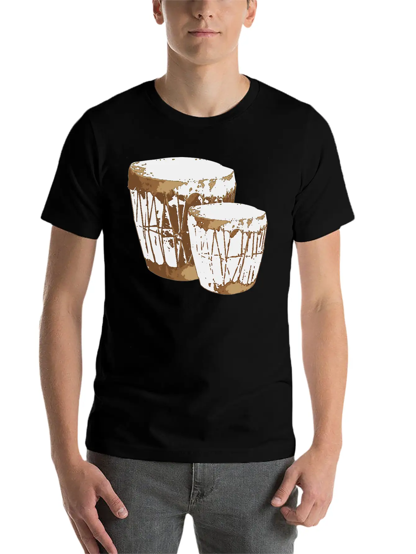 Drums Music Comfortable Minimalist Graphic Tee – Summer Style Essential