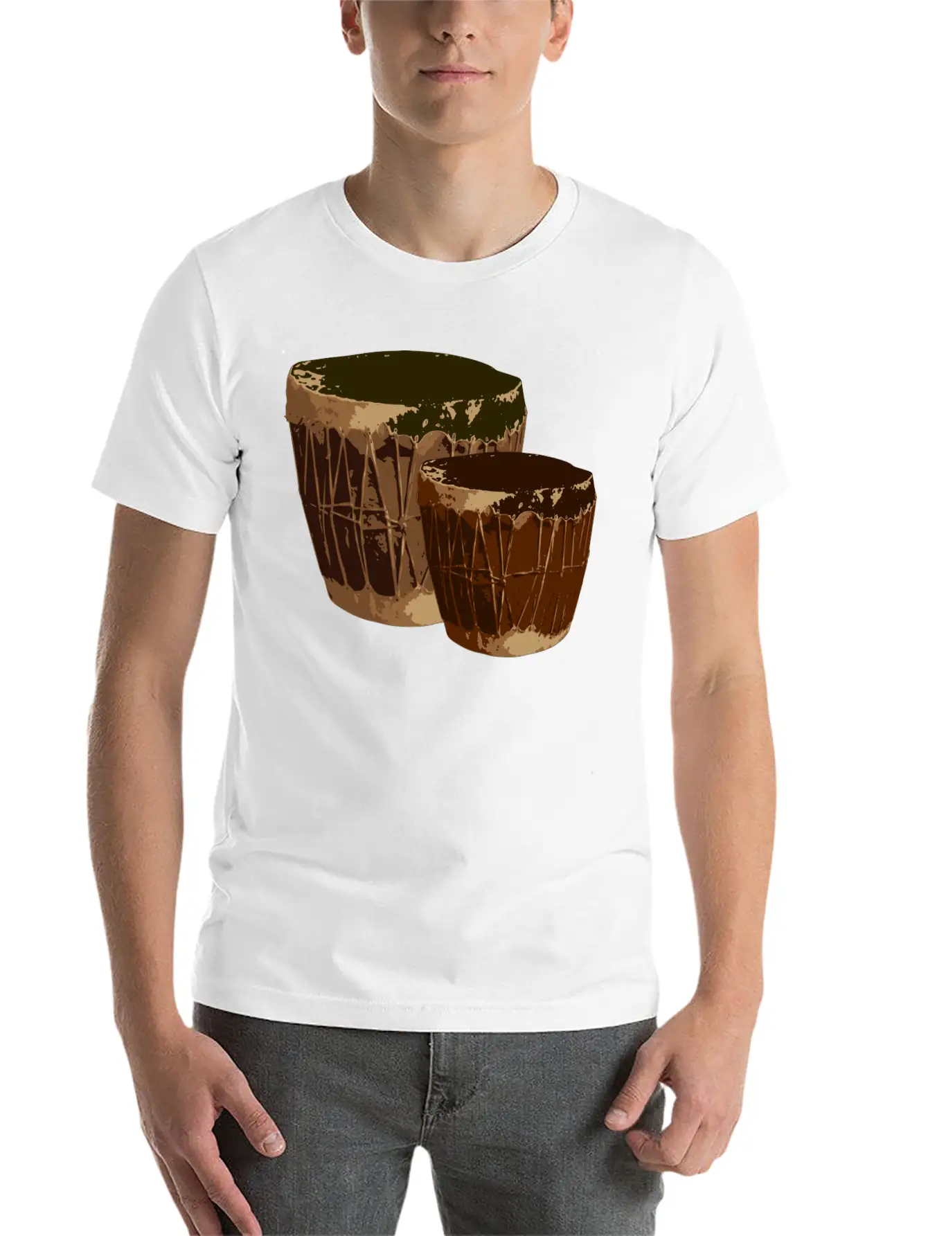 Drums Music Comfortable Minimalist Graphic Tee – Summer Style Essential