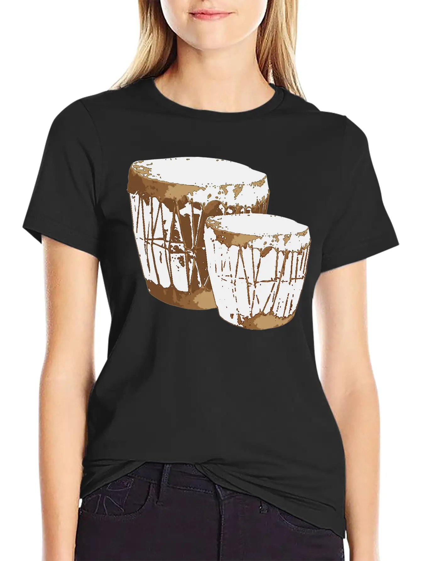 Drums Music Comfortable Minimalist Graphic Tee – Summer Style Essential