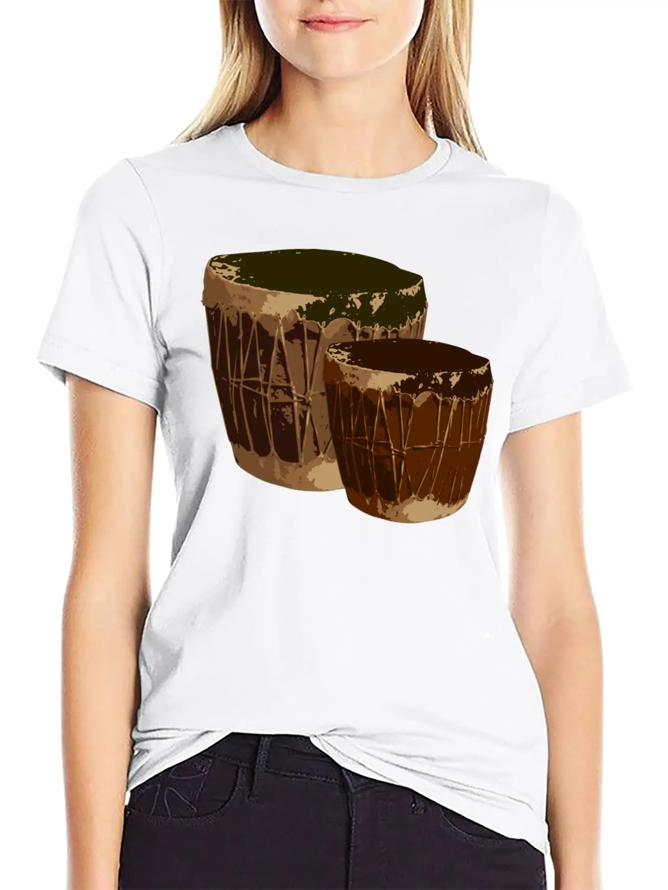 Drums Music Comfortable Minimalist Graphic Tee – Summer Style Essential