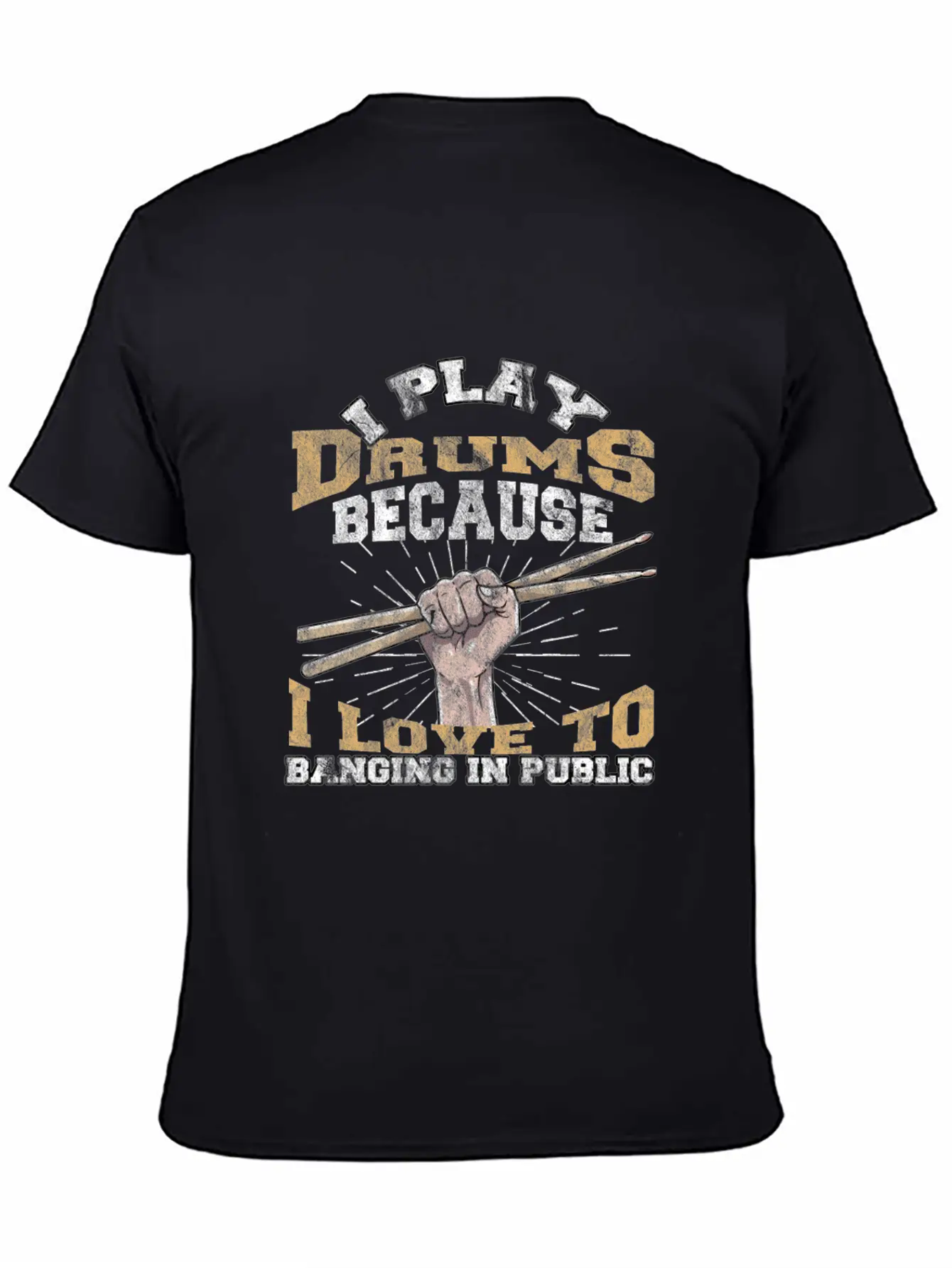 Drums Stylish Everyday T-Shirt – Unisex Basic Cotton Tee