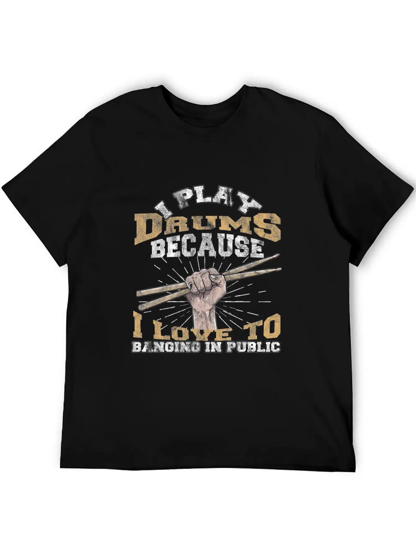 Drums Stylish Everyday T-Shirt – Unisex Basic Cotton Tee