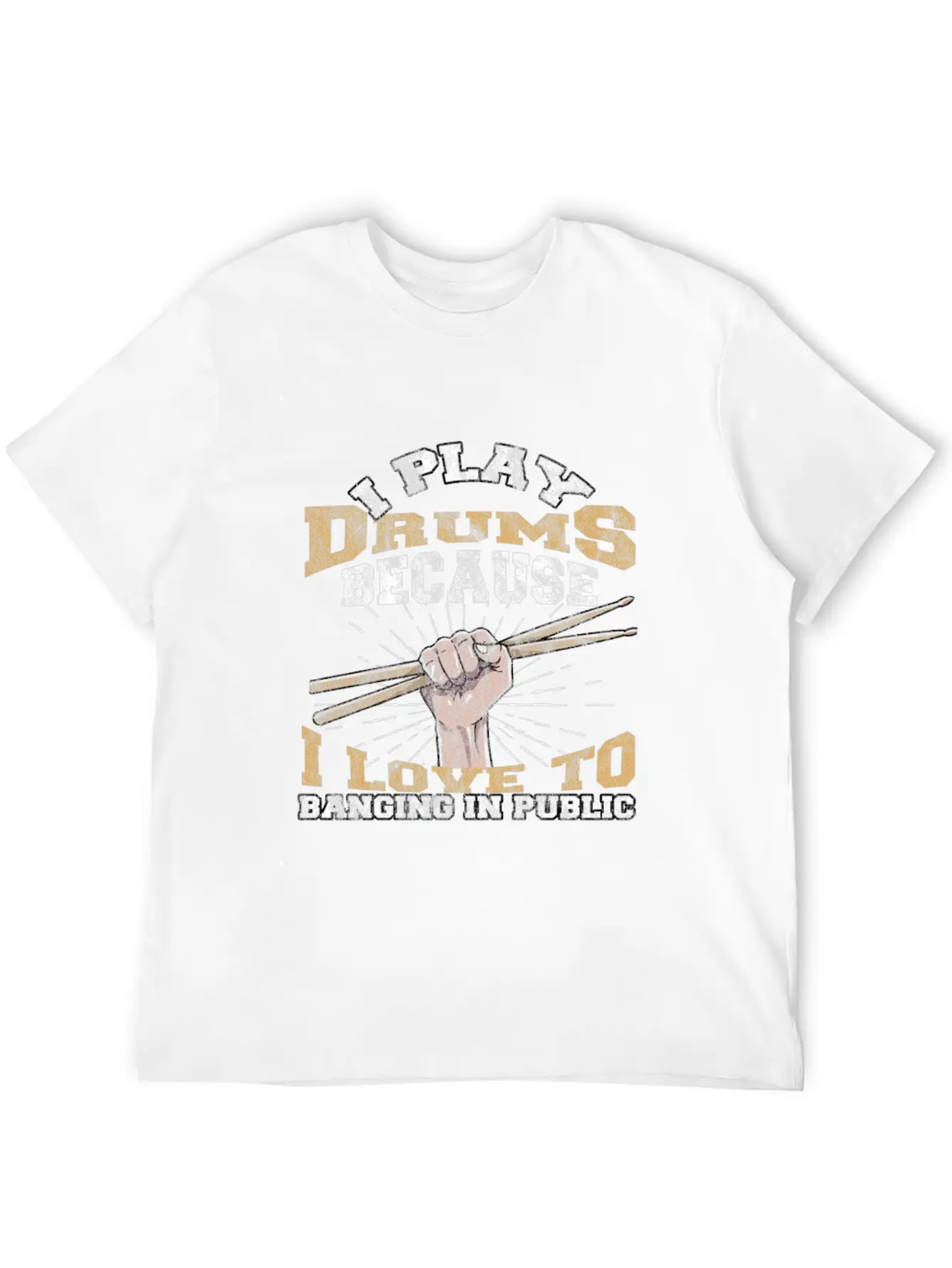 Drums Stylish Everyday T-Shirt – Unisex Basic Cotton Tee