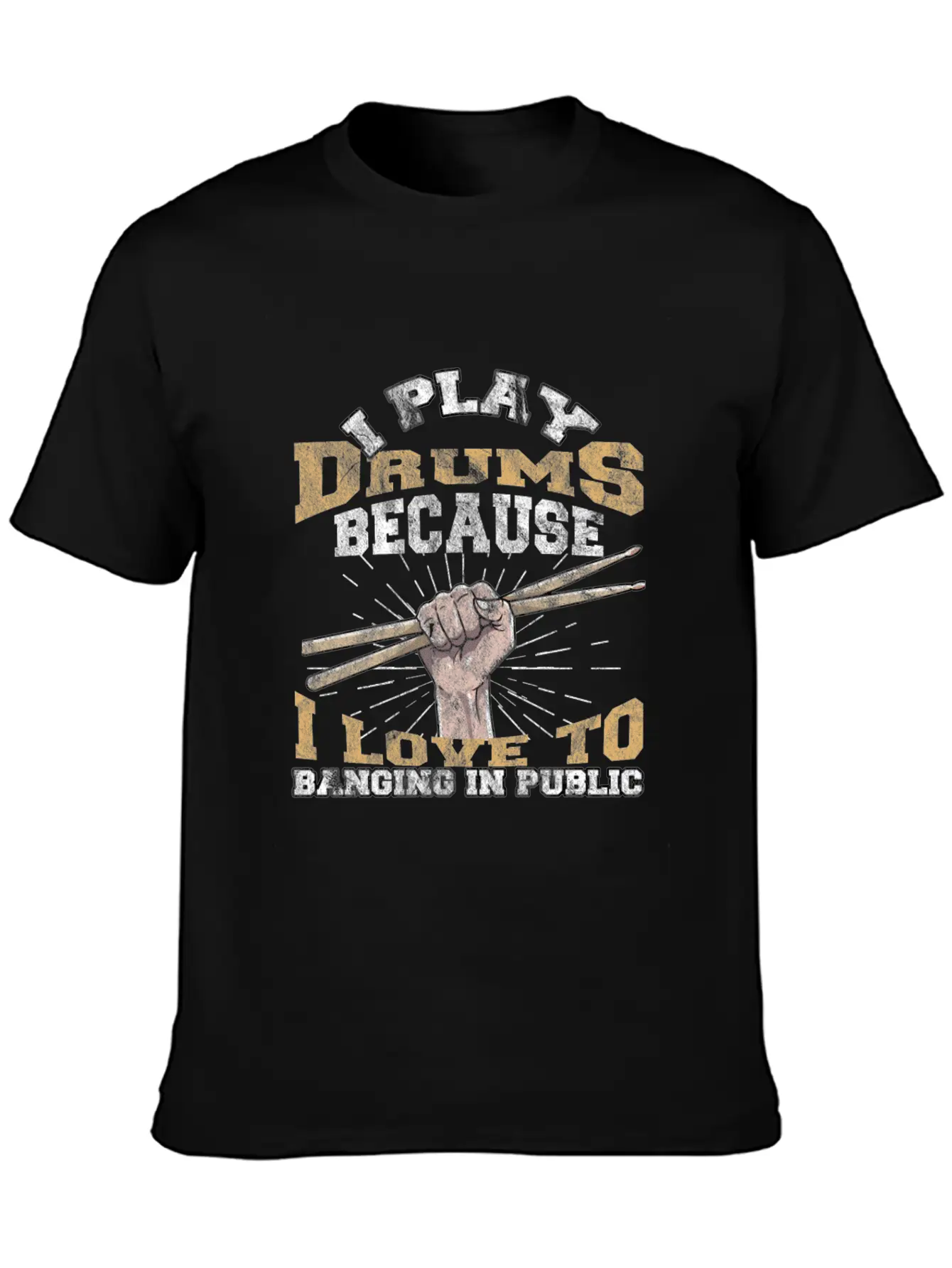 Drums Stylish Everyday T-Shirt – Unisex Basic Cotton Tee