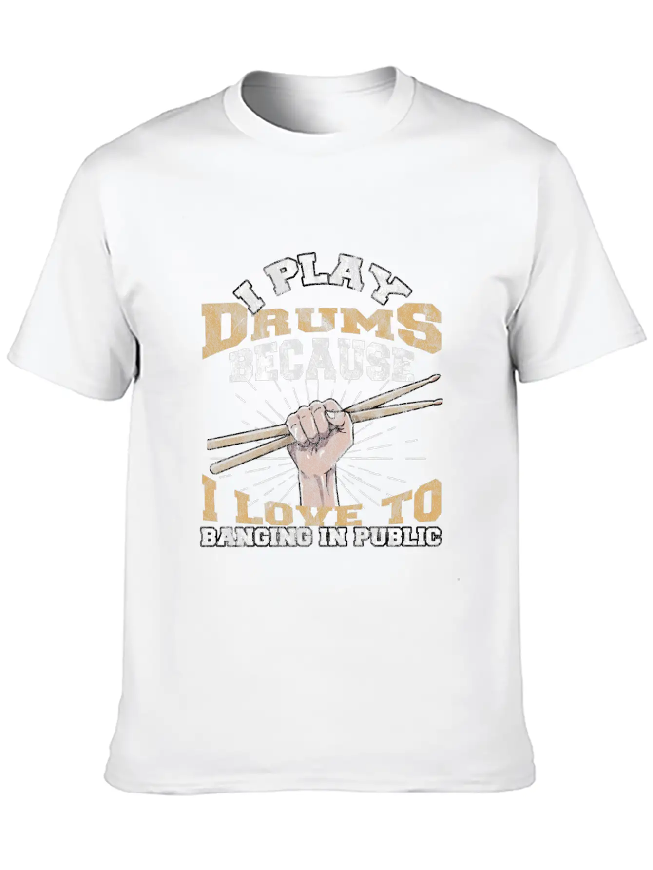 Drums Stylish Everyday T-Shirt – Unisex Basic Cotton Tee