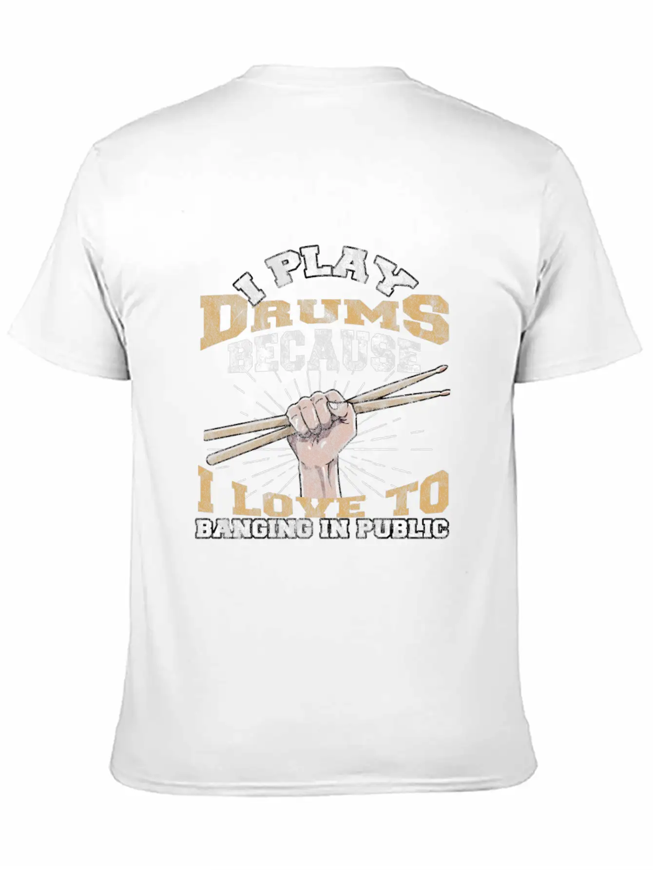 Drums Stylish Everyday T-Shirt – Unisex Basic Cotton Tee