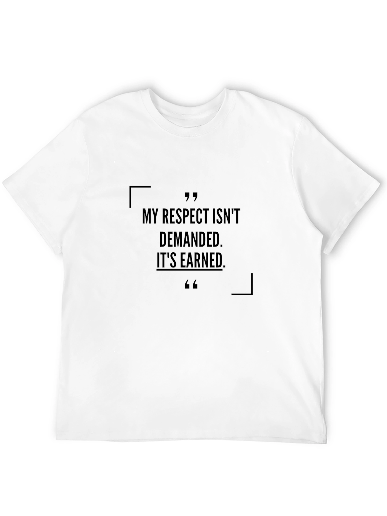 Respect Earned Black Graphic Tee