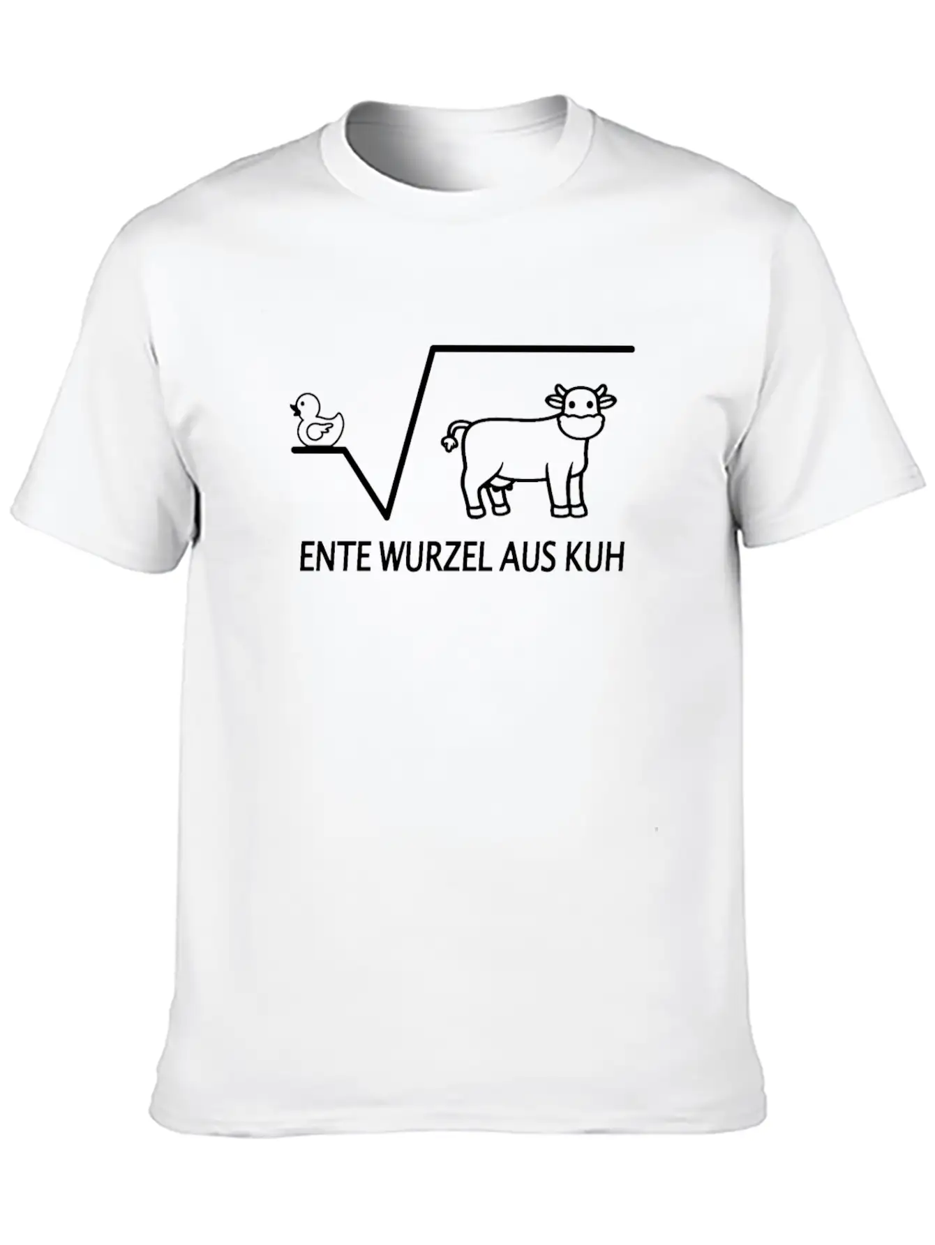 Duck Root Of Cow Jokes Mathematics Teacher Unisex Short Sleeve Soft Cotton T-Shirt – Casual Everyday Wear