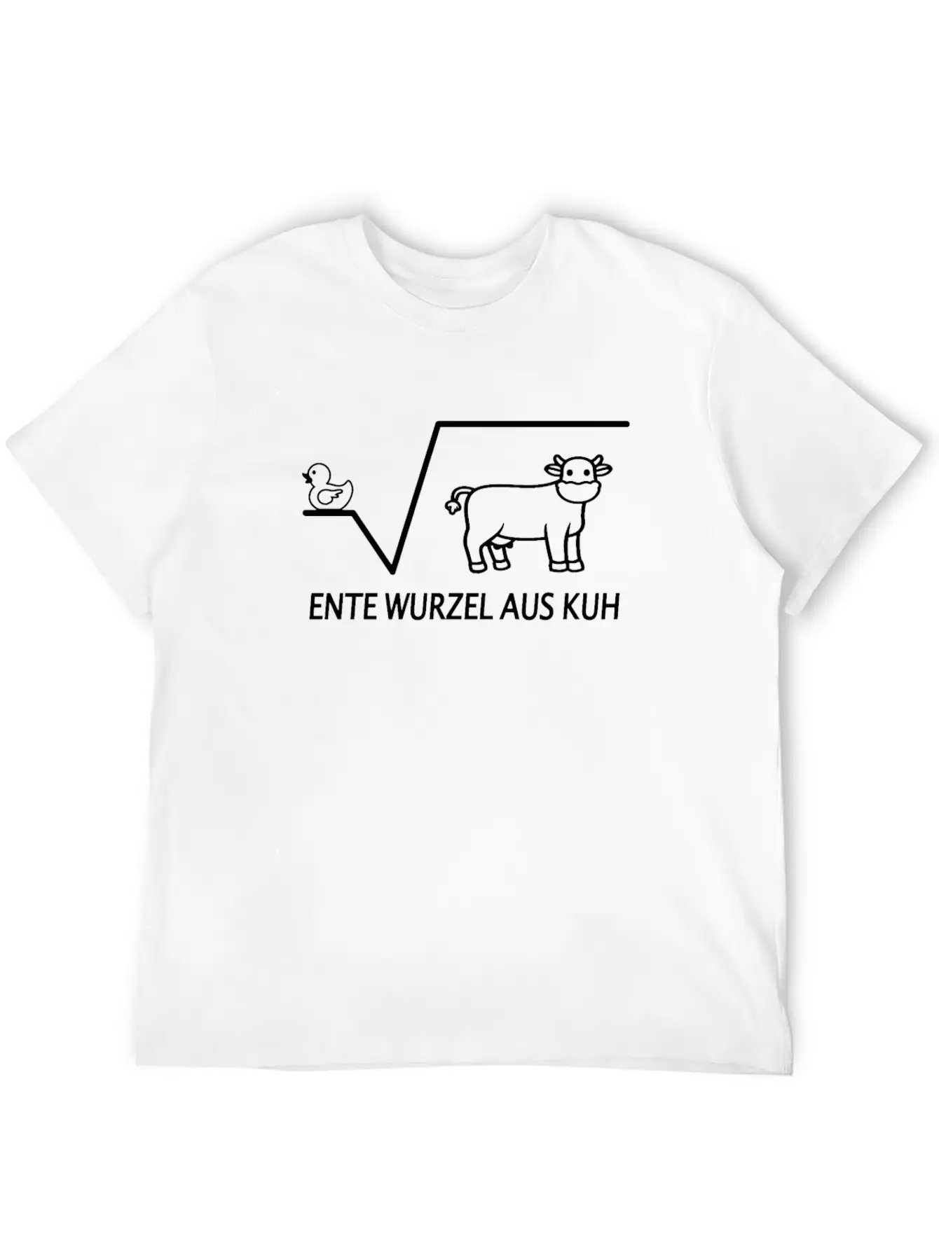 Duck Root Of Cow Jokes Mathematics Teacher Unisex Short Sleeve Soft Cotton T-Shirt – Casual Everyday Wear