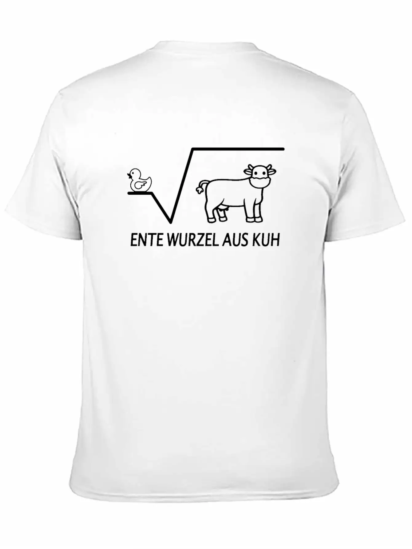 Duck Root Of Cow Jokes Mathematics Teacher Unisex Short Sleeve Soft Cotton T-Shirt – Casual Everyday Wear