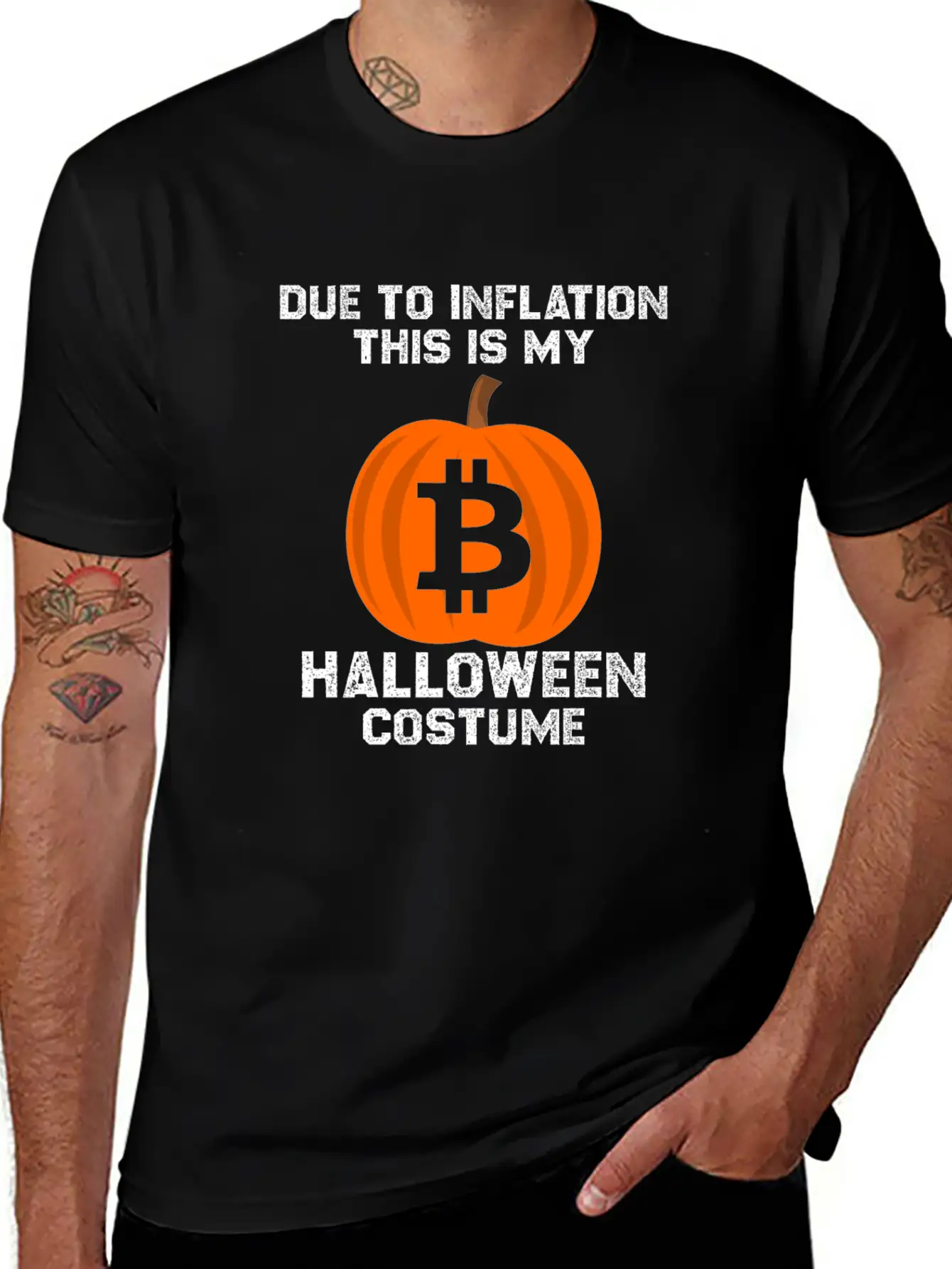 Due To Inflation This Is My Halloween Costume Btc Comfortable Minimalist Graphic Tee – Summer Style Essential