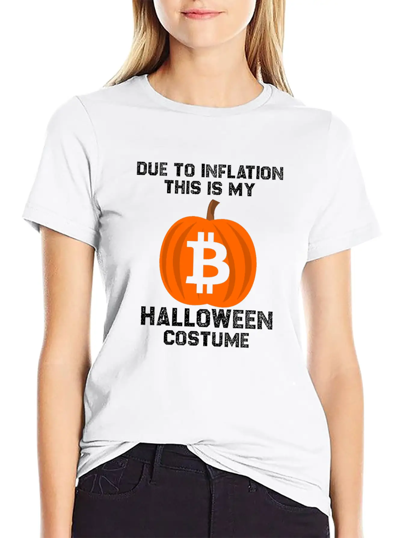 Due To Inflation This Is My Halloween Costume Btc Comfortable Minimalist Graphic Tee – Summer Style Essential