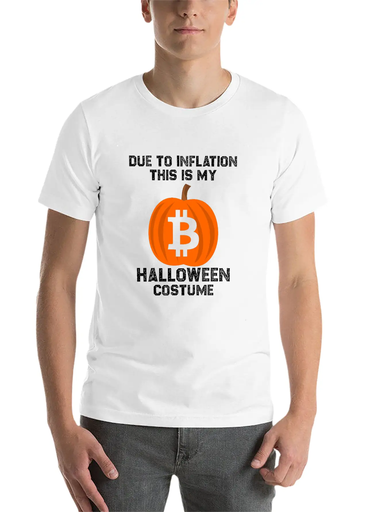 Due To Inflation This Is My Halloween Costume Btc Comfortable Minimalist Graphic Tee – Summer Style Essential