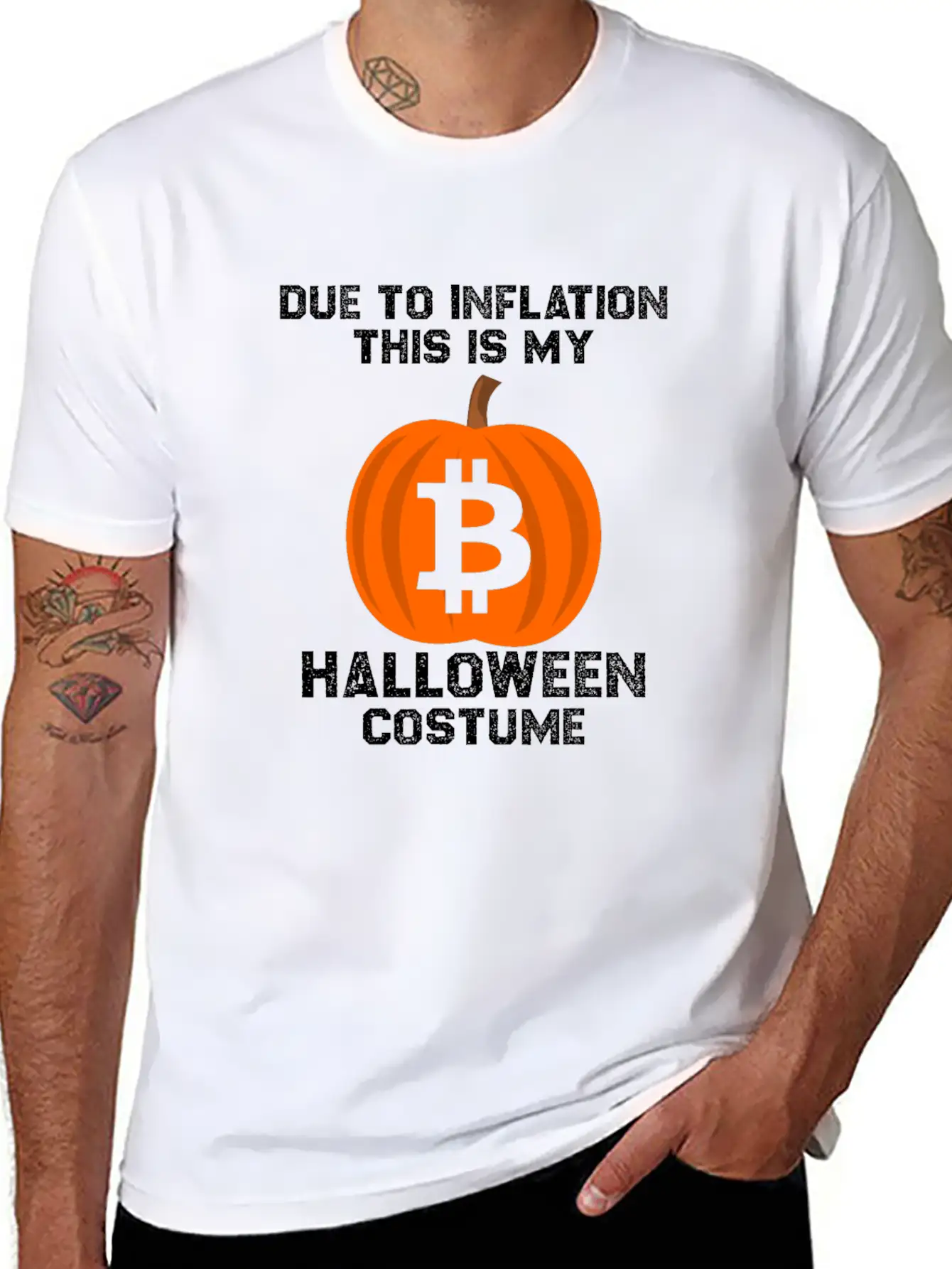 Due To Inflation This Is My Halloween Costume Btc Comfortable Minimalist Graphic Tee – Summer Style Essential