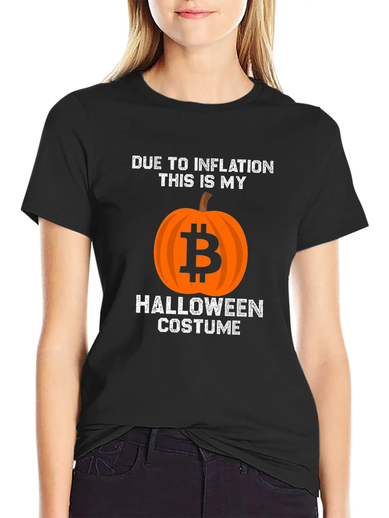 Due To Inflation This Is My Halloween Costume Btc Comfortable Minimalist Graphic Tee – Summer Style Essential