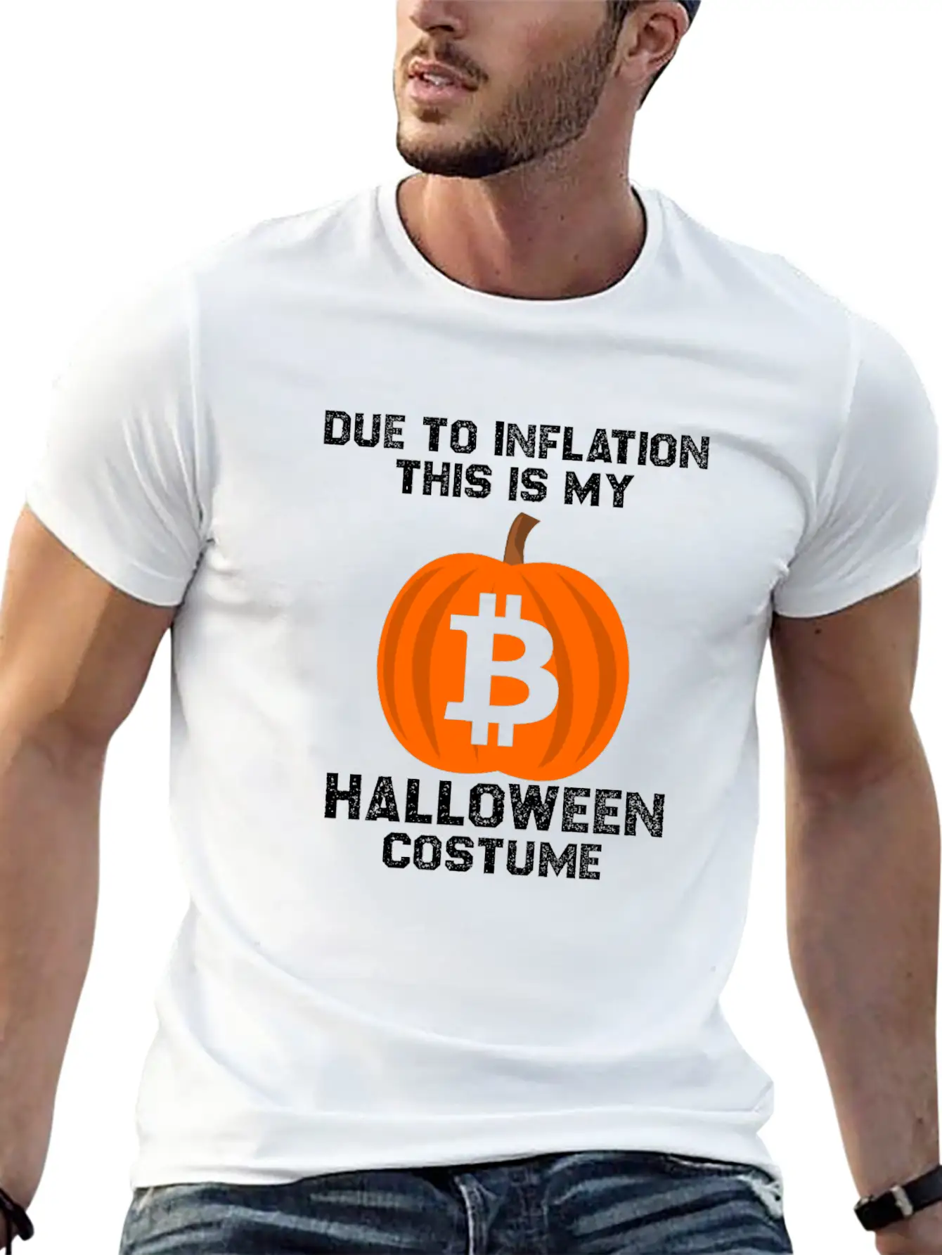 Due To Inflation This Is My Halloween Costume Btc Comfortable Minimalist Graphic Tee – Summer Style Essential