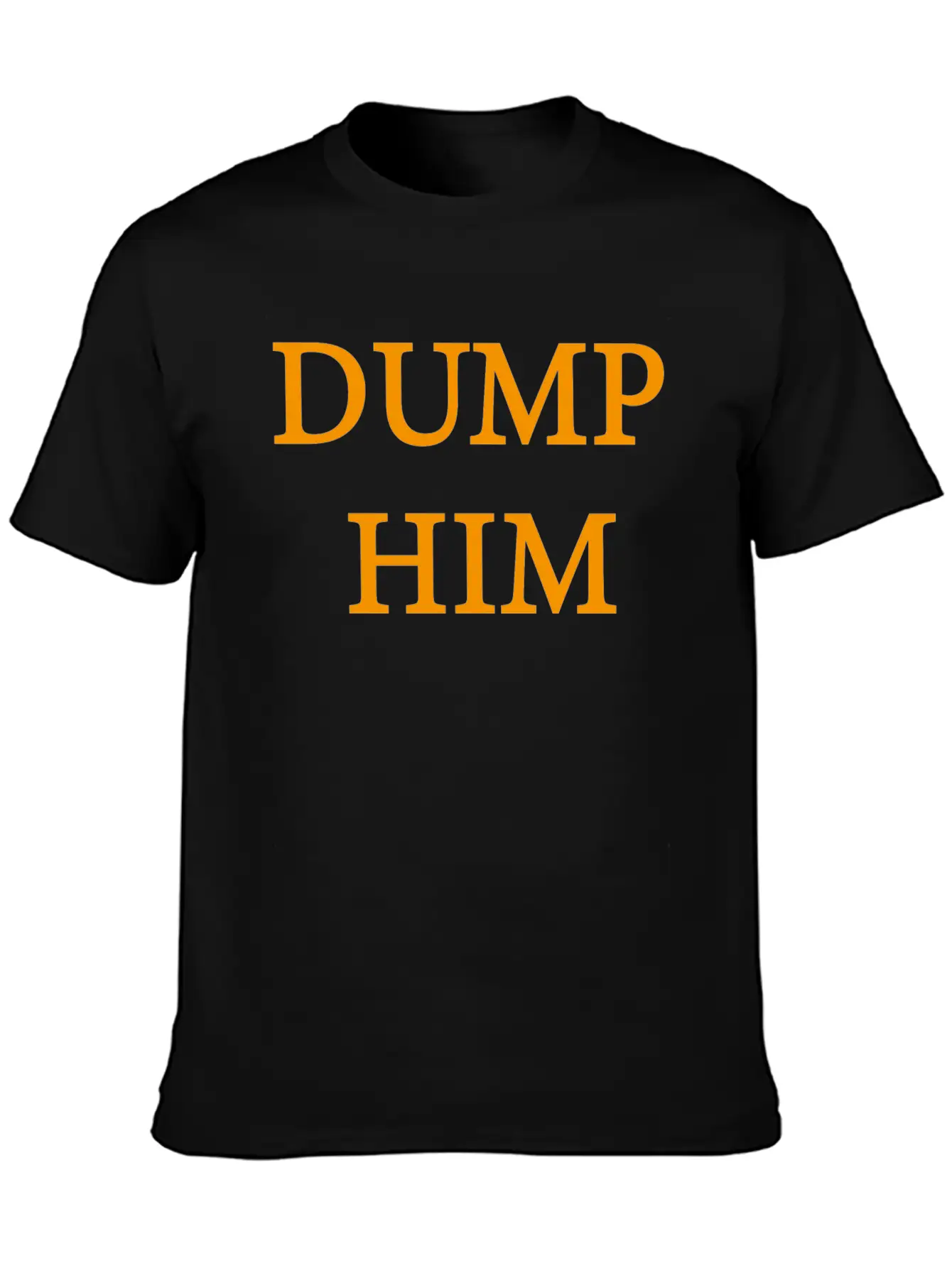 Dump Him Orange Letters Women's Crop Timeless Short Sleeve Tee – Comfy And Minimalist Design