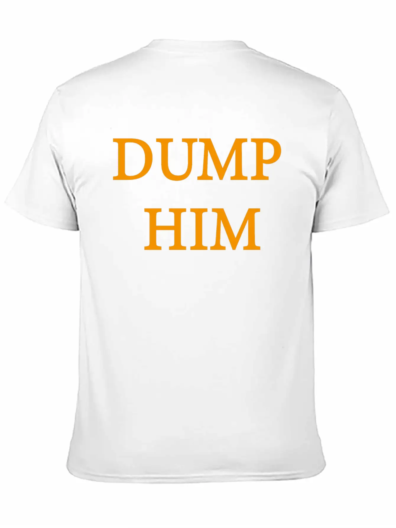 Dump Him Orange Letters Women's Crop Timeless Short Sleeve Tee – Comfy And Minimalist Design