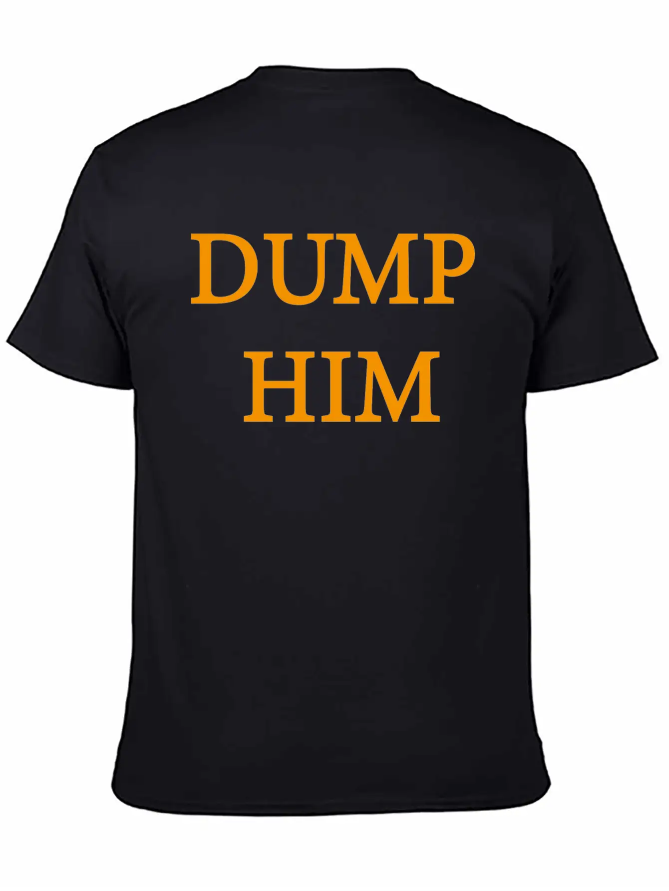 Dump Him Orange Letters Women's Crop Timeless Short Sleeve Tee – Comfy And Minimalist Design
