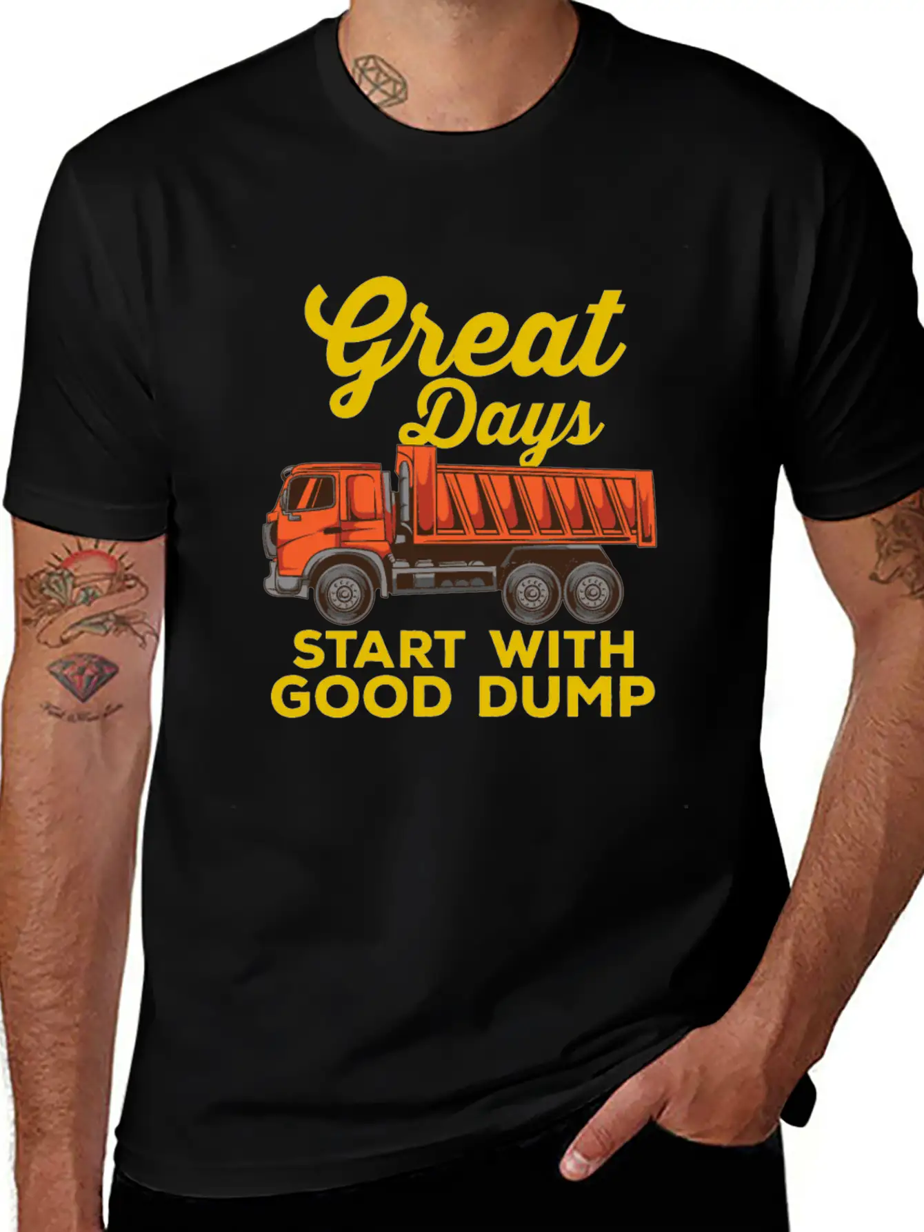 DUMP TRUCK: Good Dump Gift Basic Graphic T-Shirt – Daily Comfort In Soft Cotton
