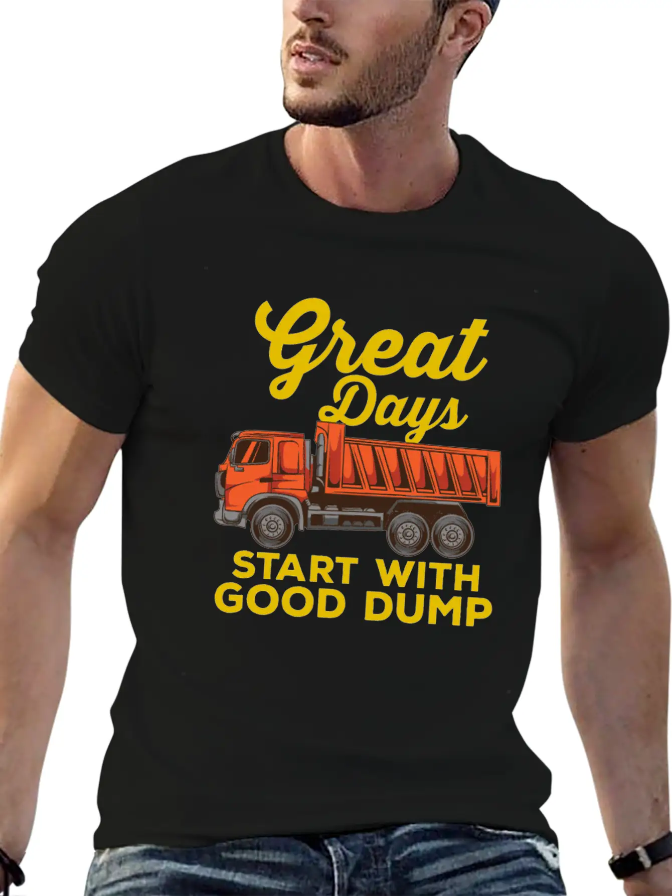 DUMP TRUCK: Good Dump Gift Basic Graphic T-Shirt – Daily Comfort In Soft Cotton