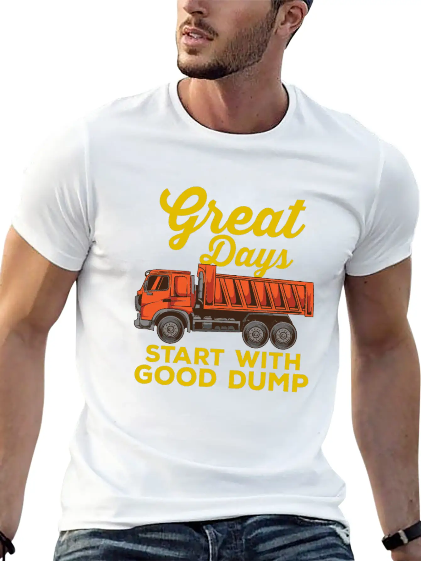 DUMP TRUCK: Good Dump Gift Basic Graphic T-Shirt – Daily Comfort In Soft Cotton